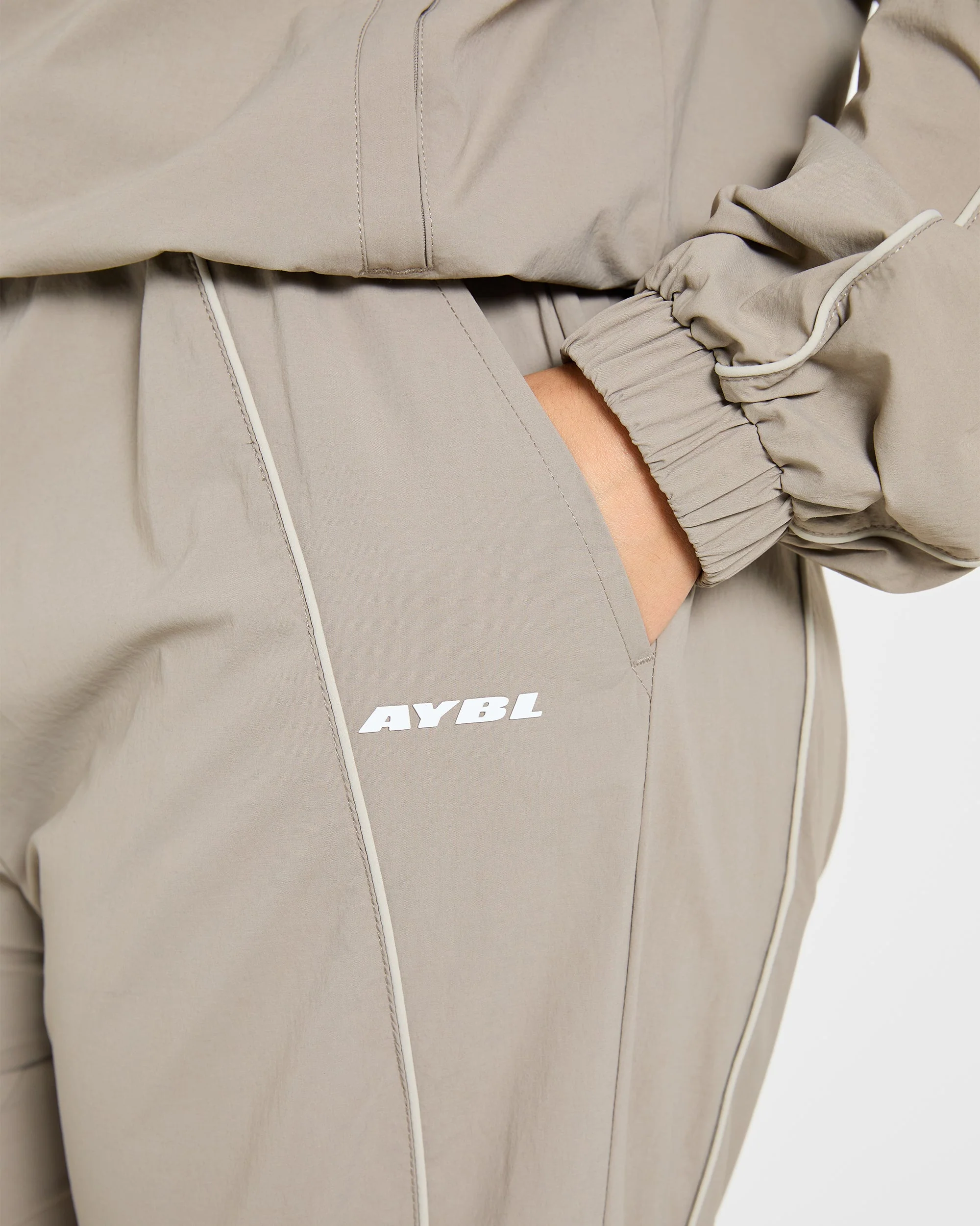Retro Track Joggers - Taupe - Image 5