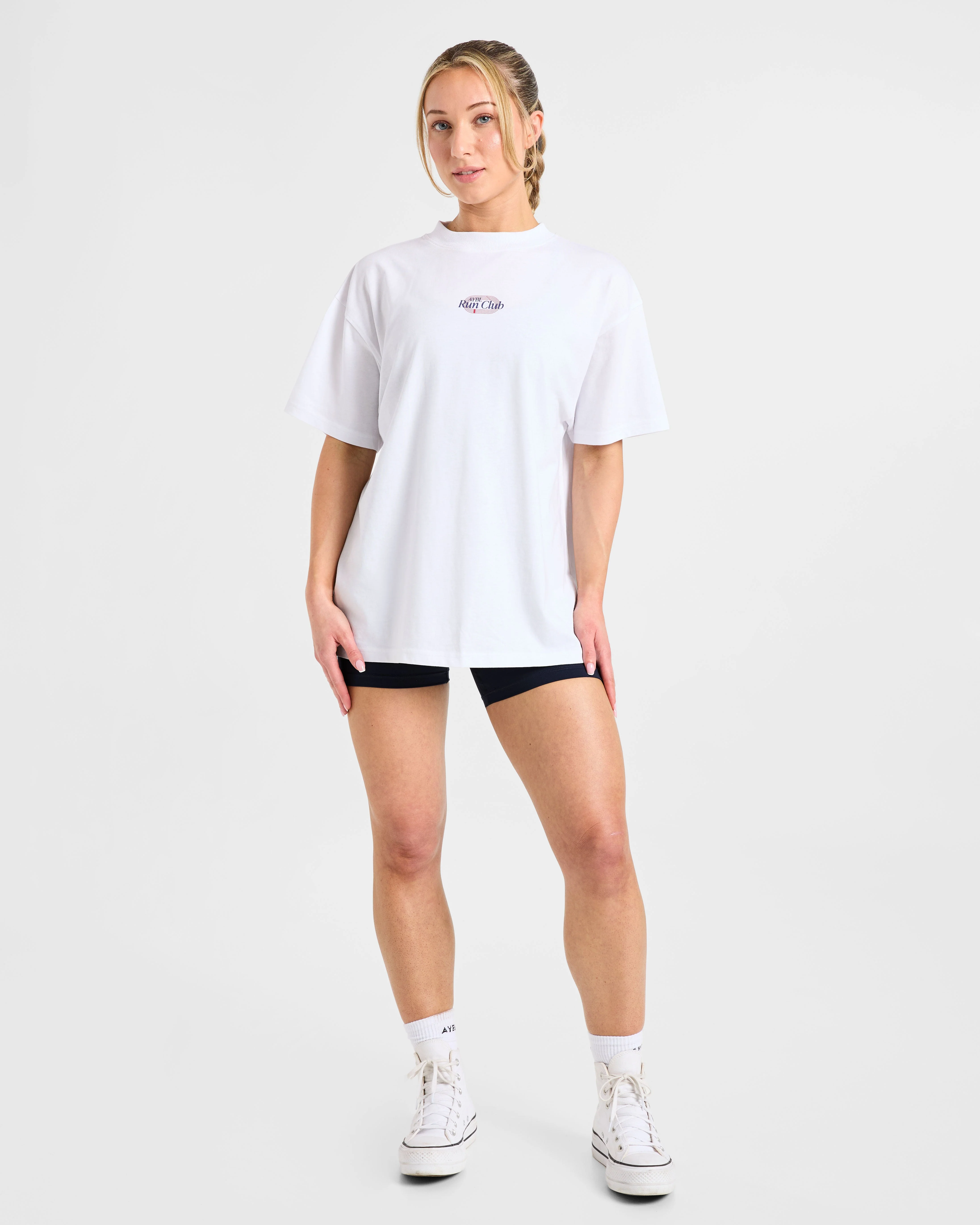 Run Club Oversized T Shirt - White - Image 3