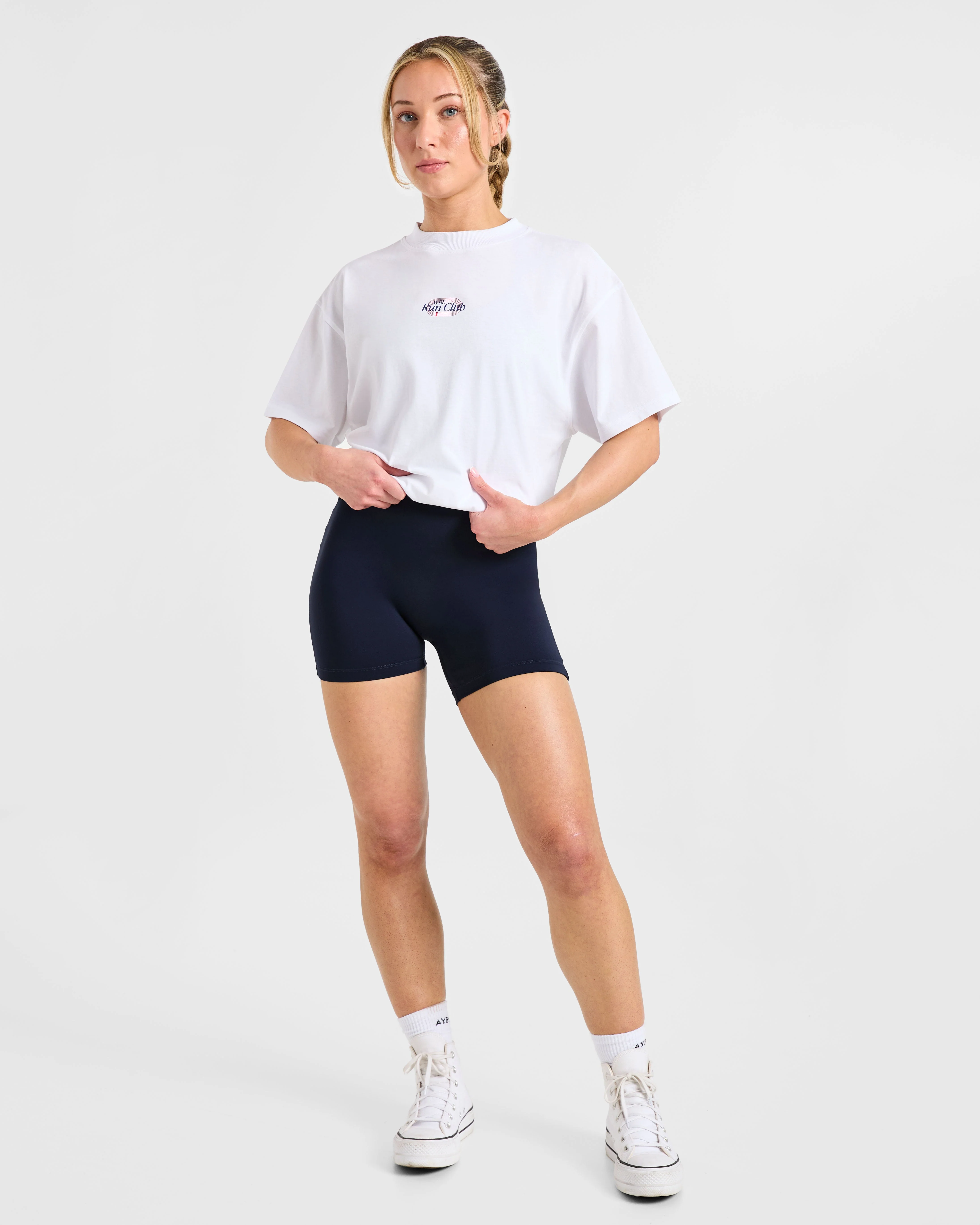Run Club Oversized T Shirt - White - Image 7
