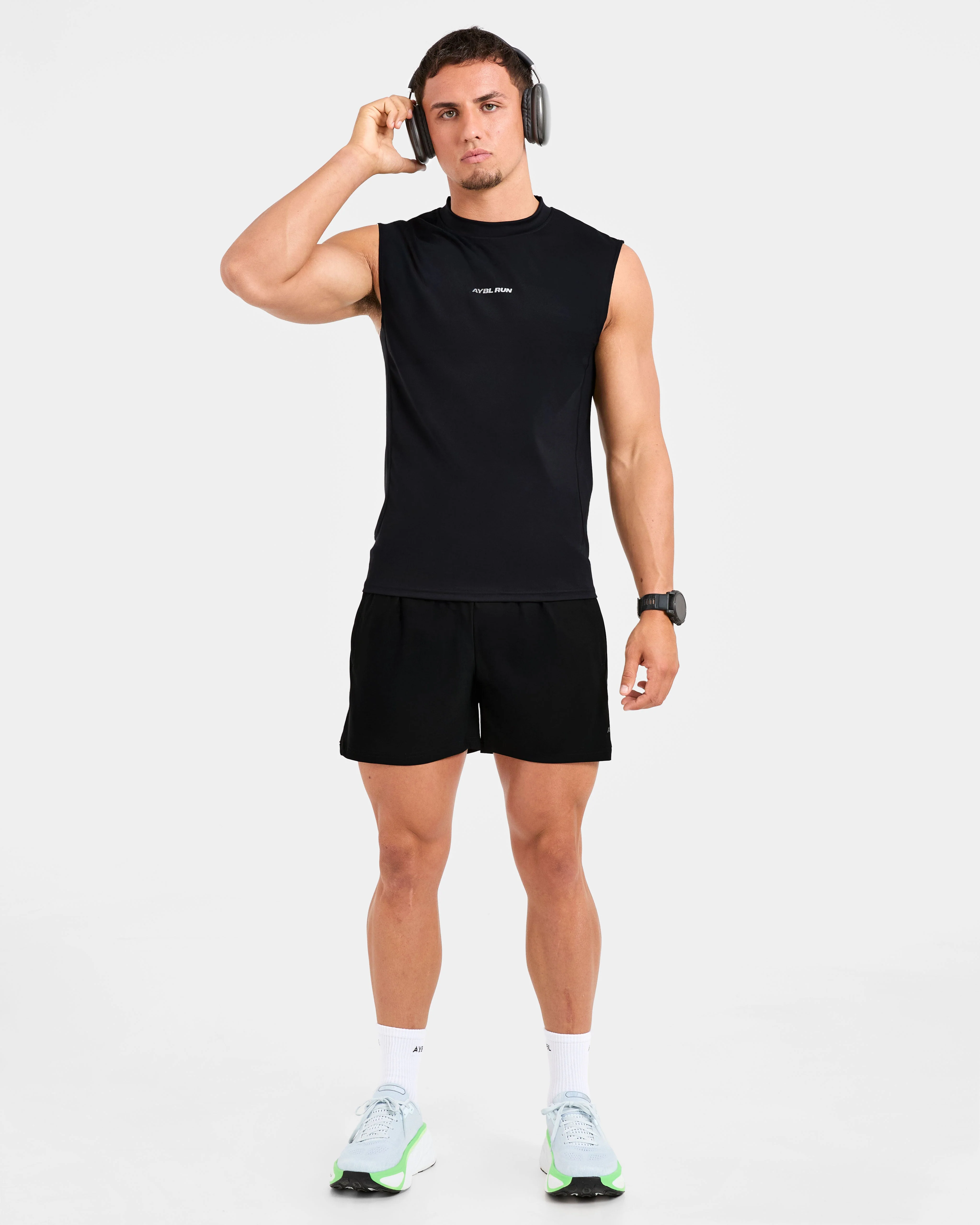 Run Slim Tank - Black - Image 8