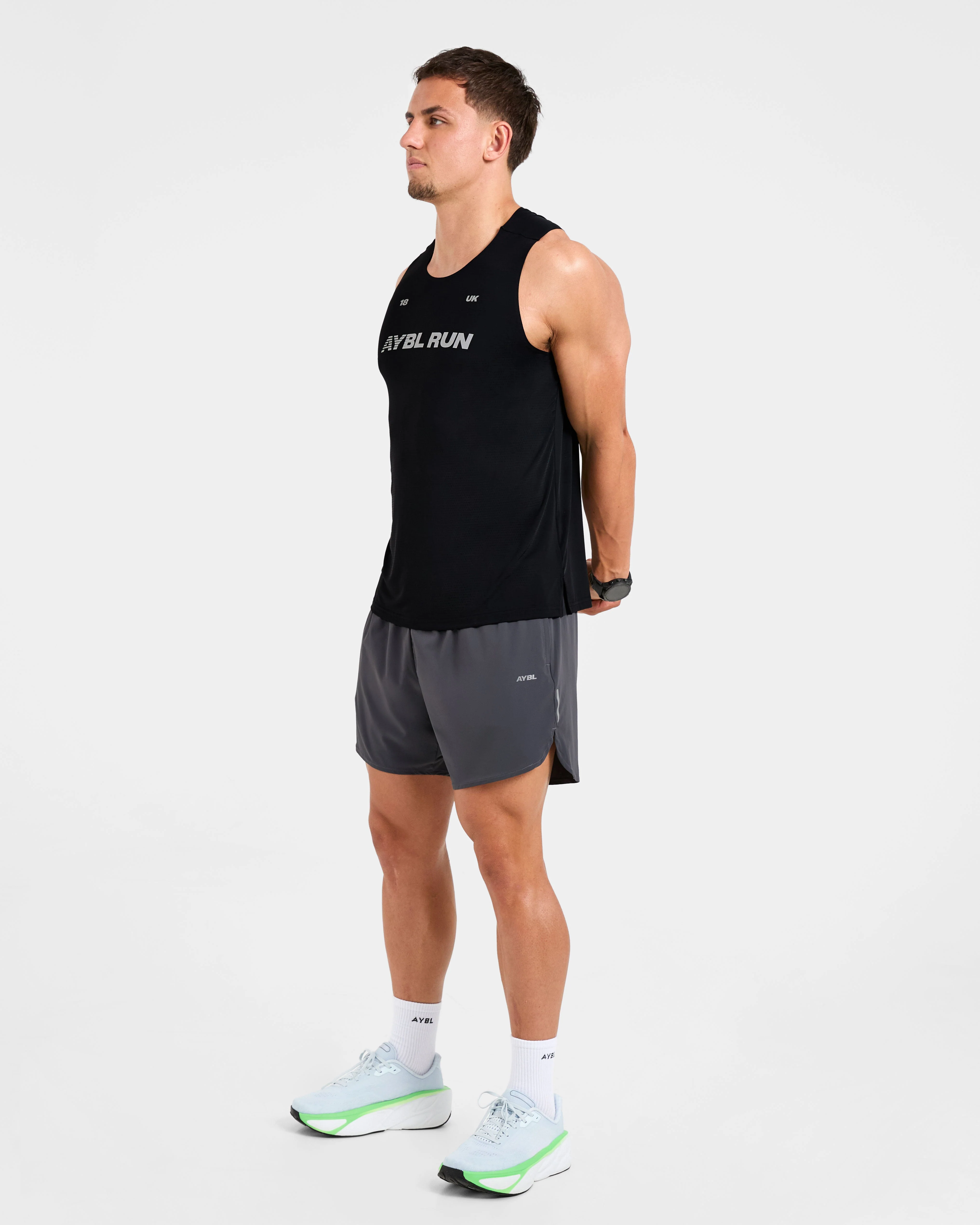 Run Speed Shorts - Hurricane Grey - Image 8