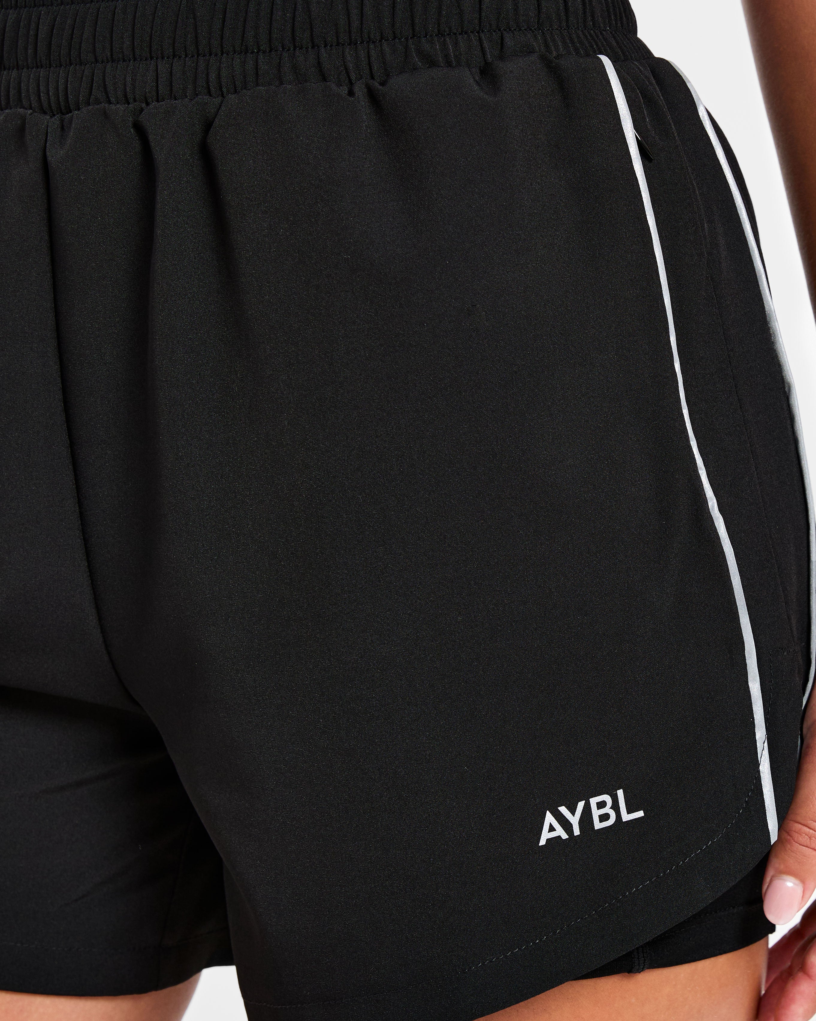 Run 2 in 1 Shorts - Black - Image 5
