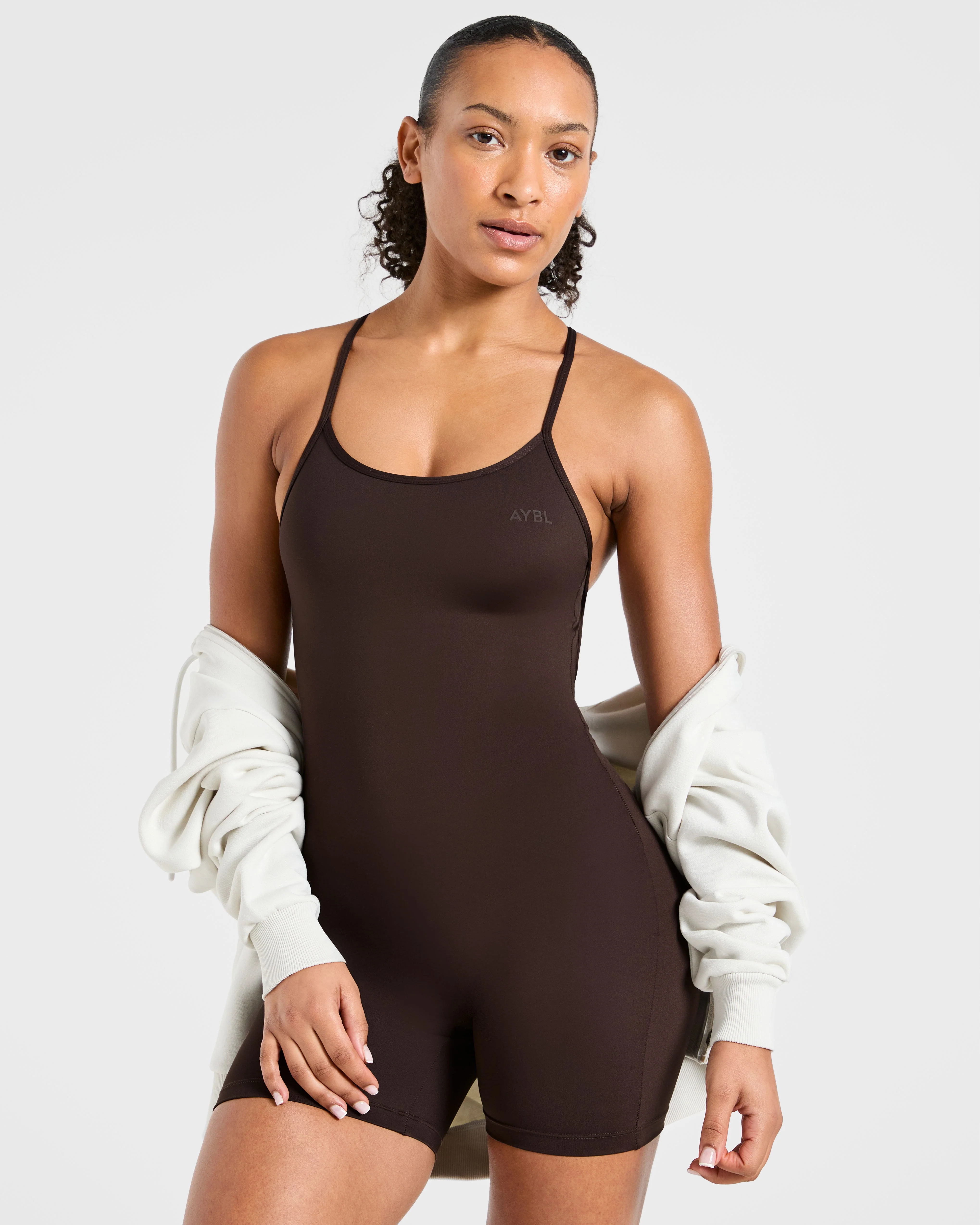 Sculpt Backless All In One - Deep Cocoa Brown - Image 8