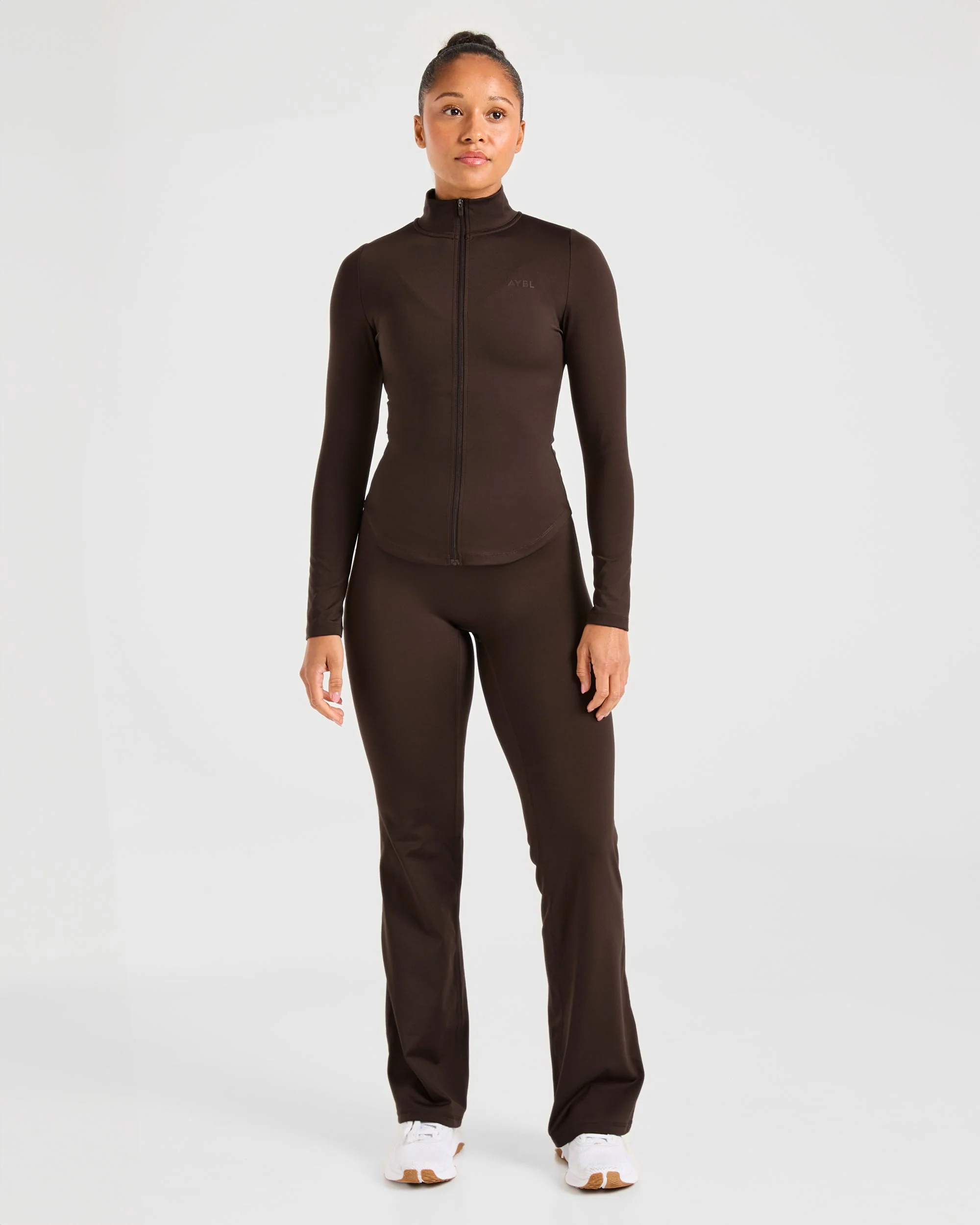 Sculpt Flared Leggings - Deep Cocoa Brown - Image 3