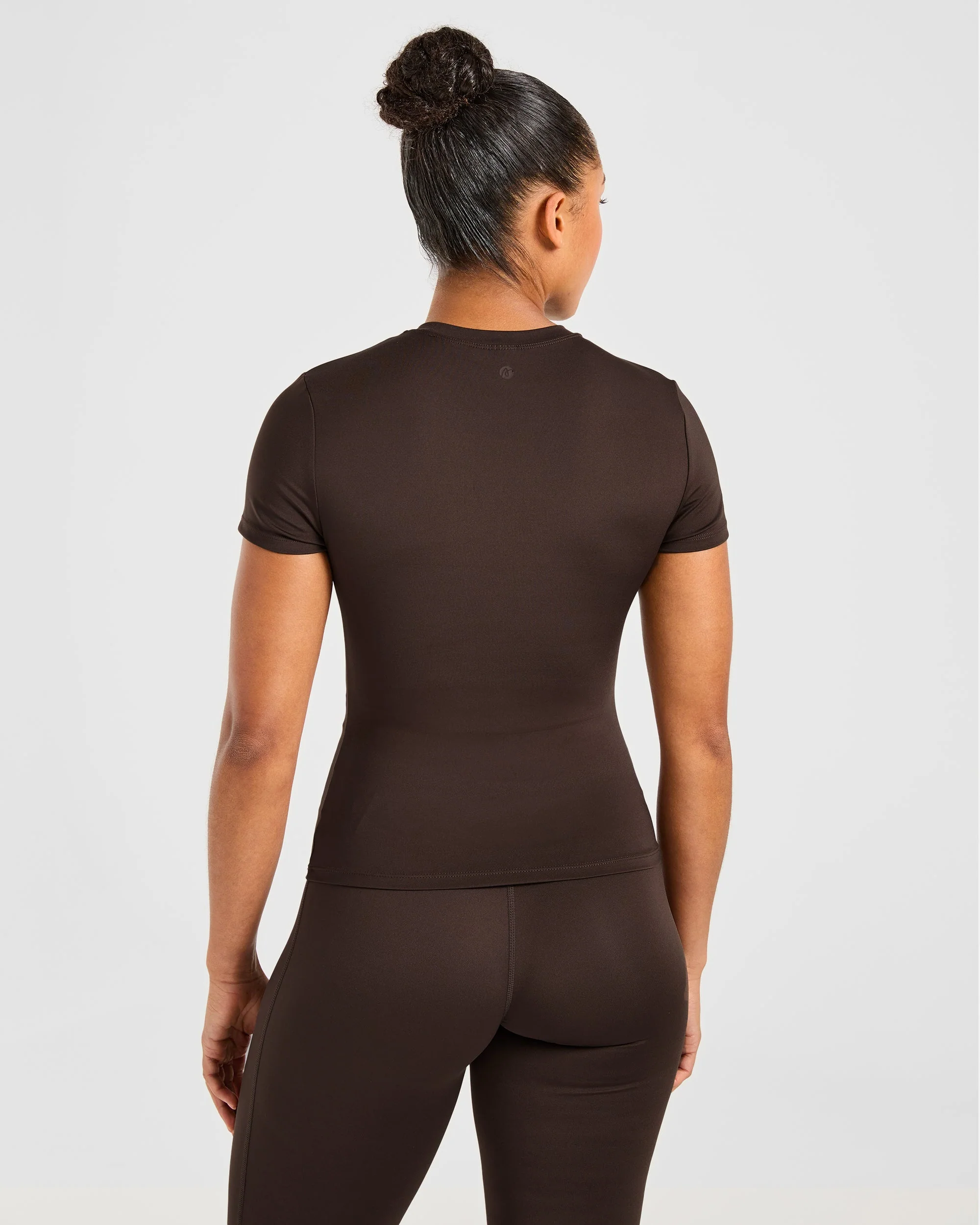 Sculpt T Shirt - Deep Cocoa Brown - Image 2