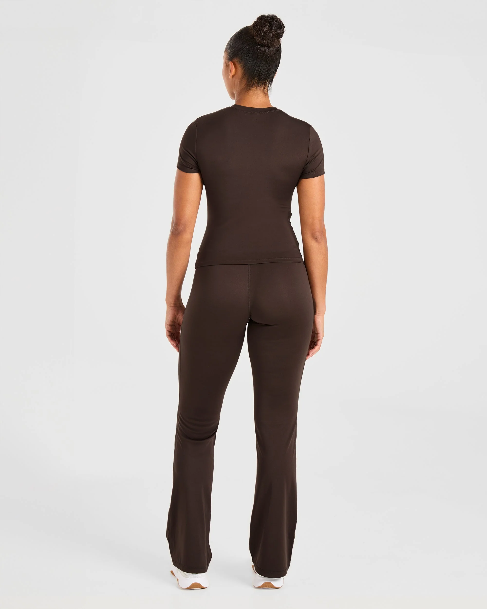 Sculpt T Shirt - Deep Cocoa Brown - Image 4