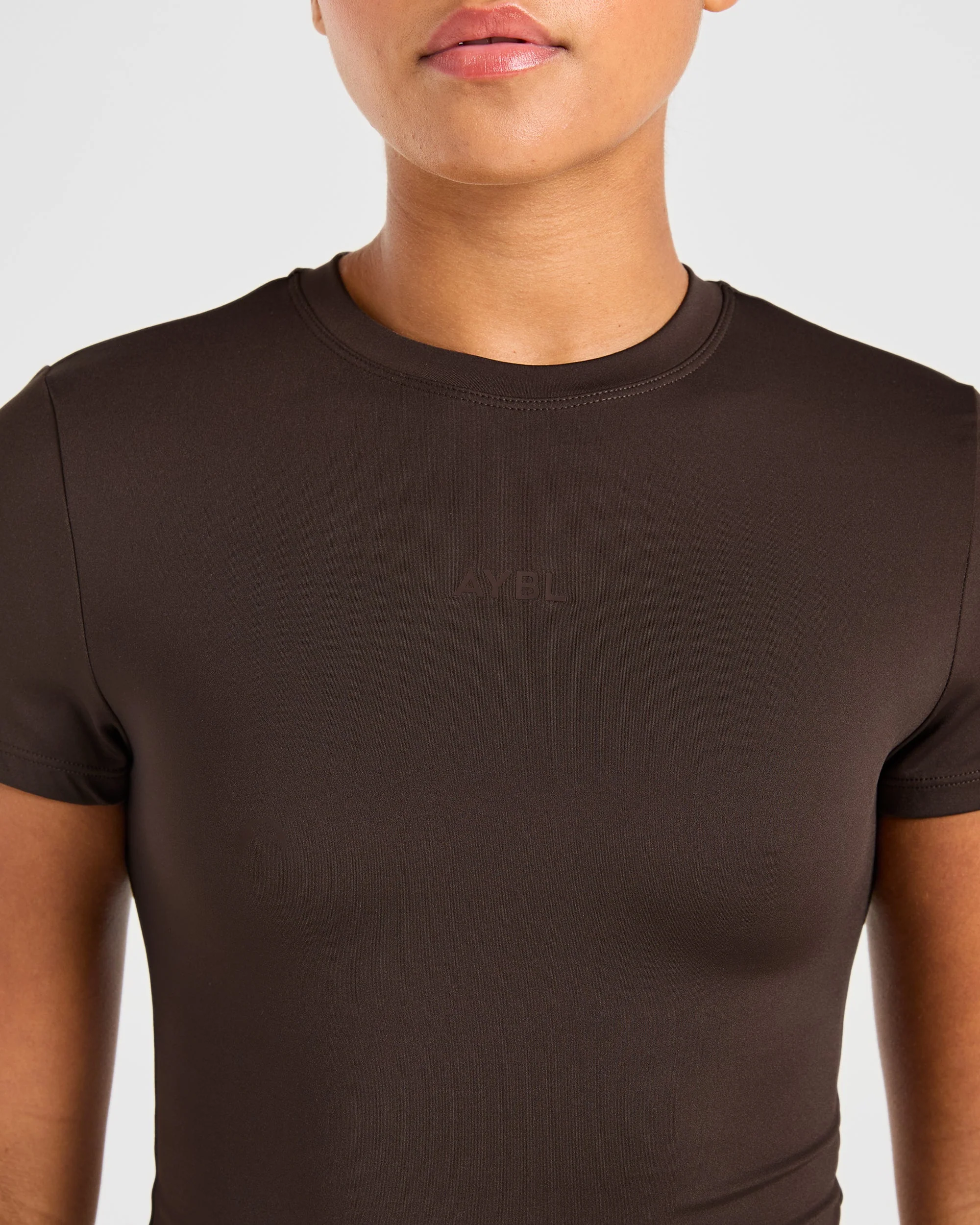 Sculpt T Shirt - Deep Cocoa Brown - Image 5