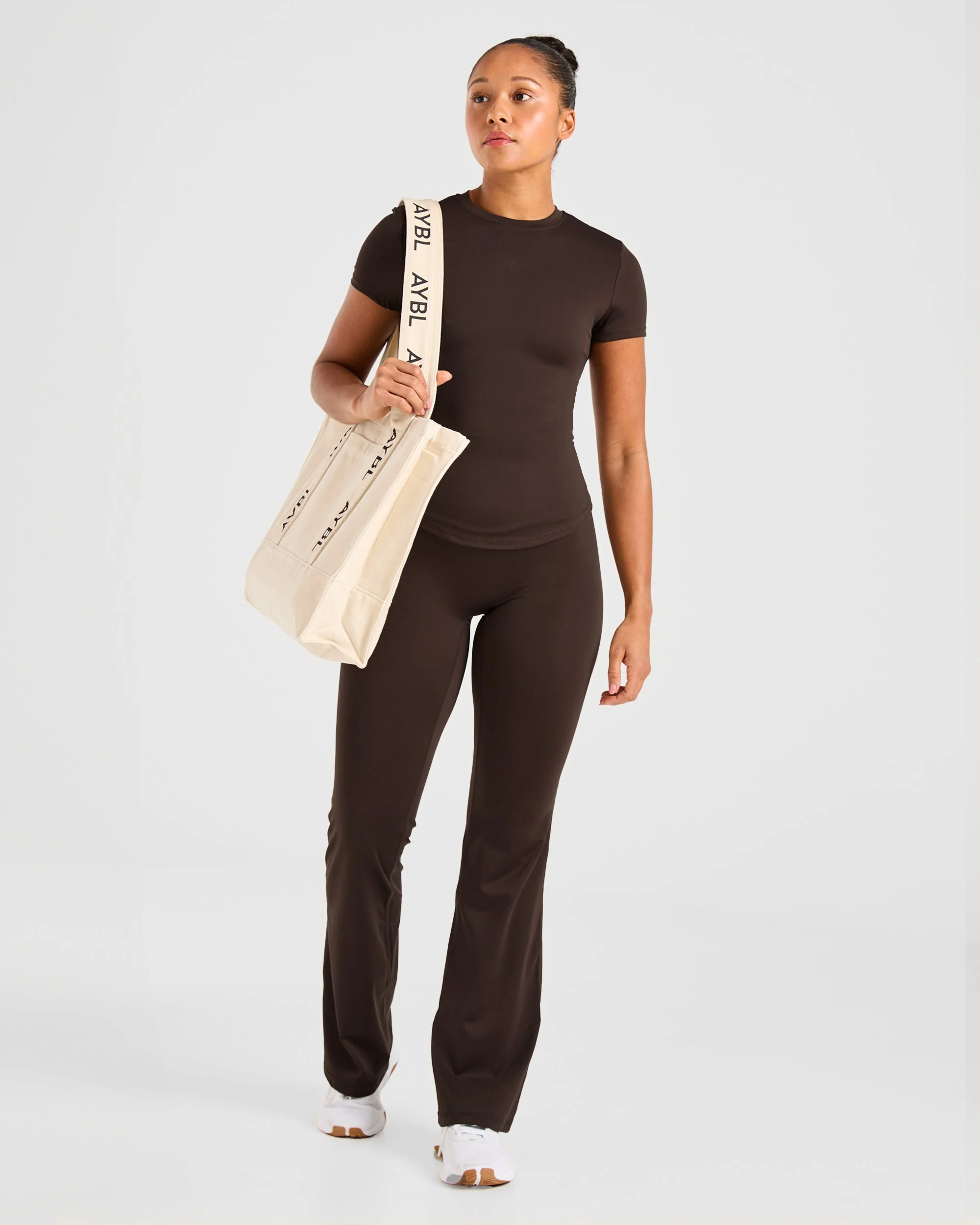 Sculpt T Shirt - Deep Cocoa Brown - Image 8