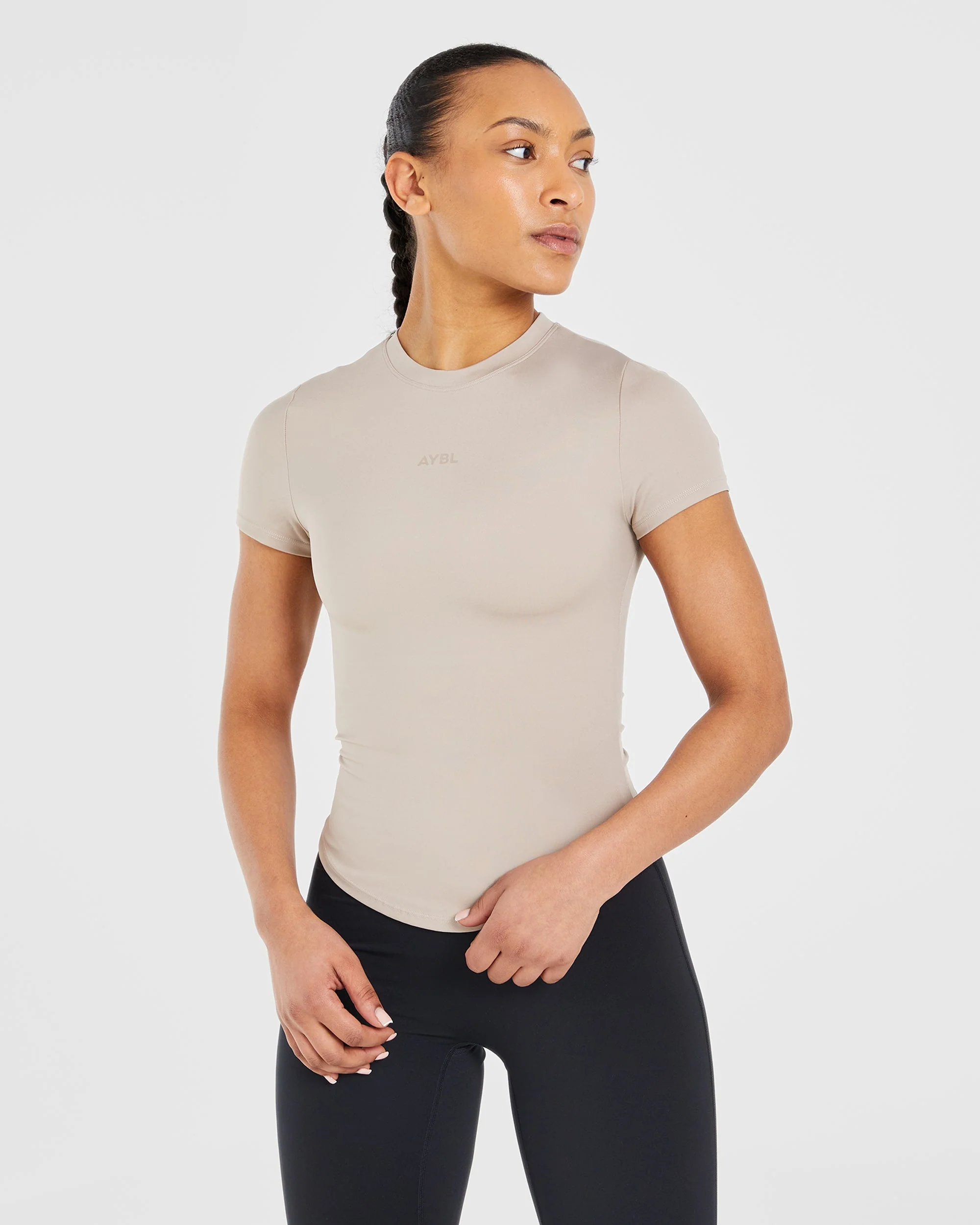 Sculpt T Shirt - Latte - Image 8