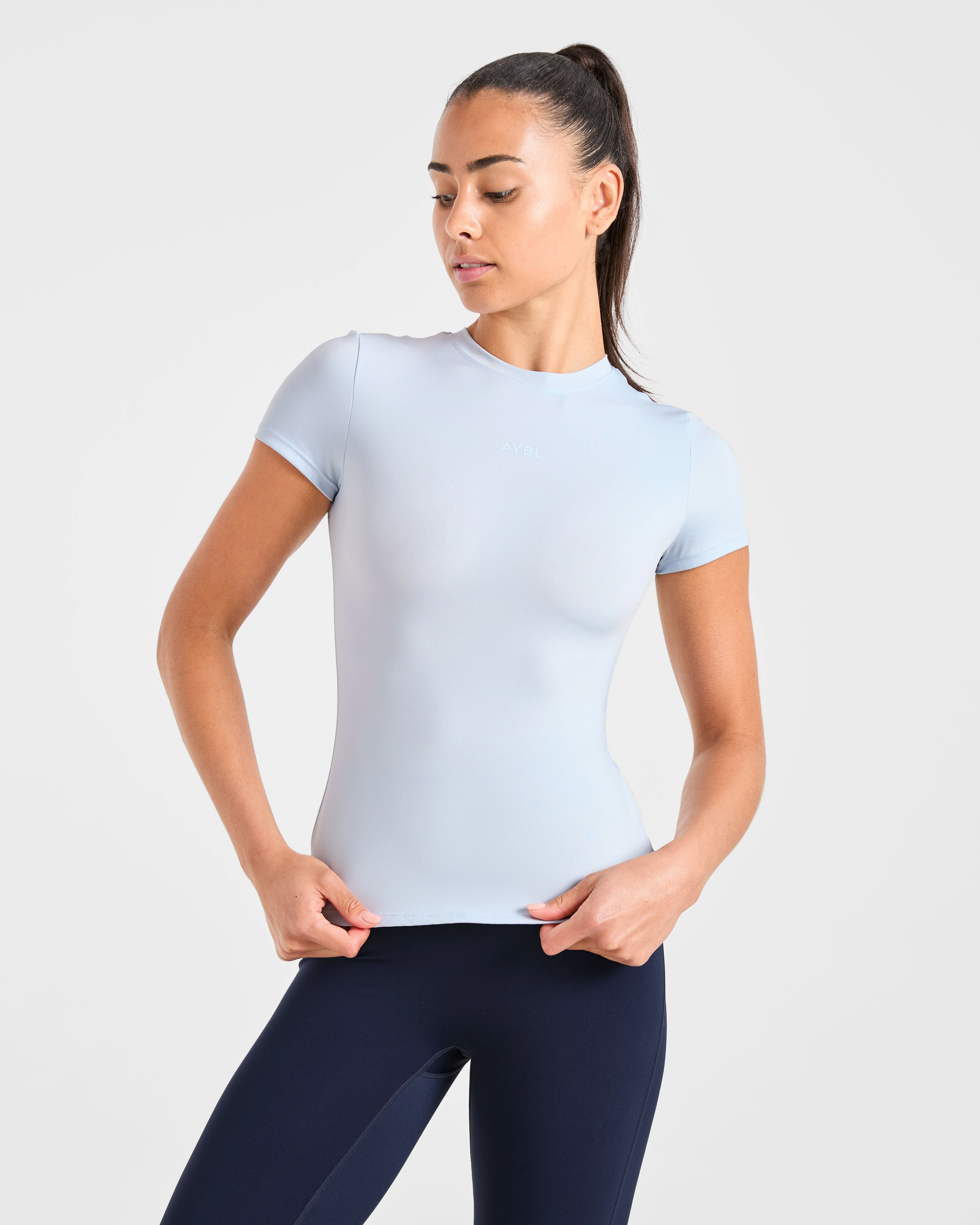 Sculpt T Shirt - Pastel Blue - Image 8