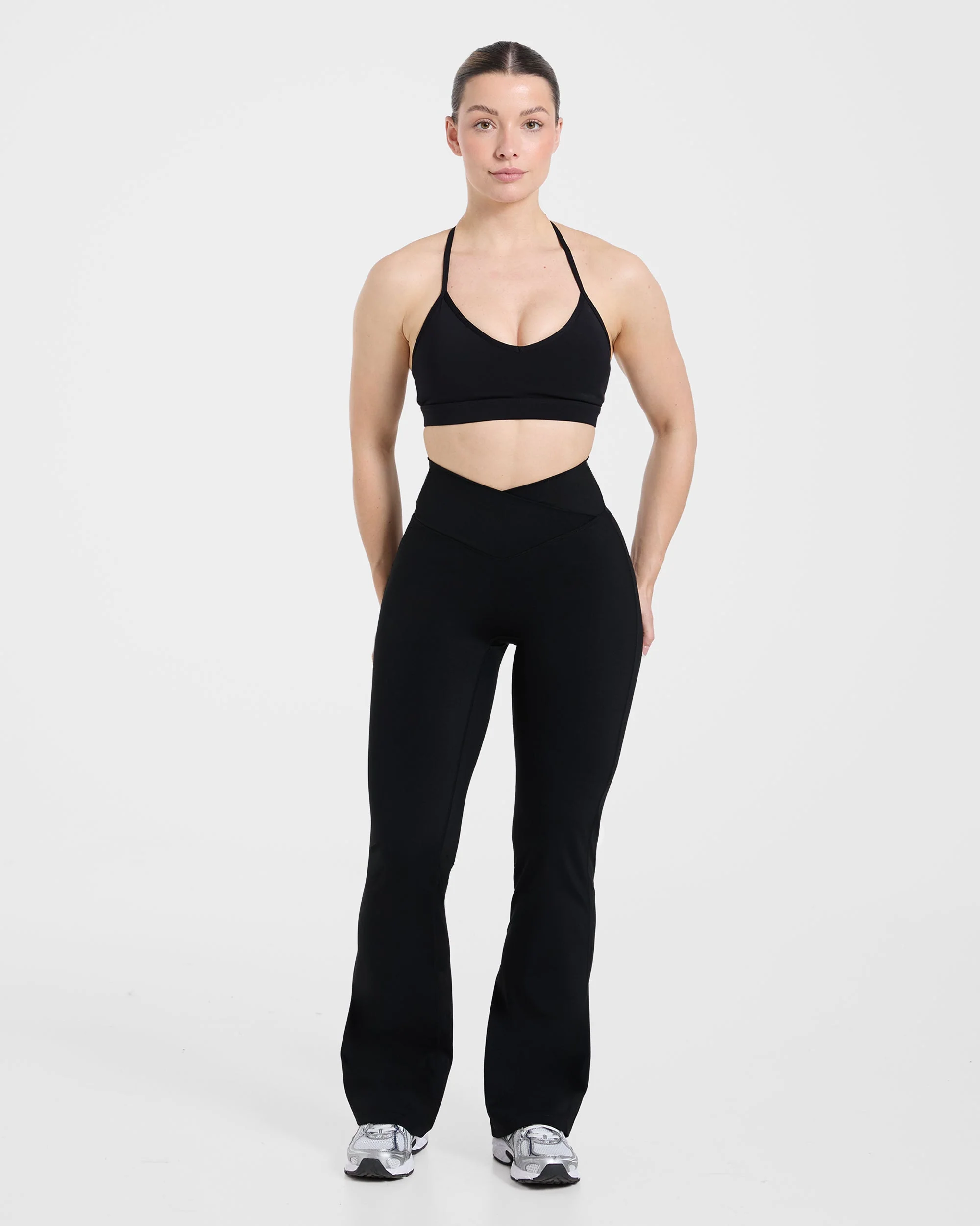 Sculpt Wrap Flared Leggings - Black - Image 3