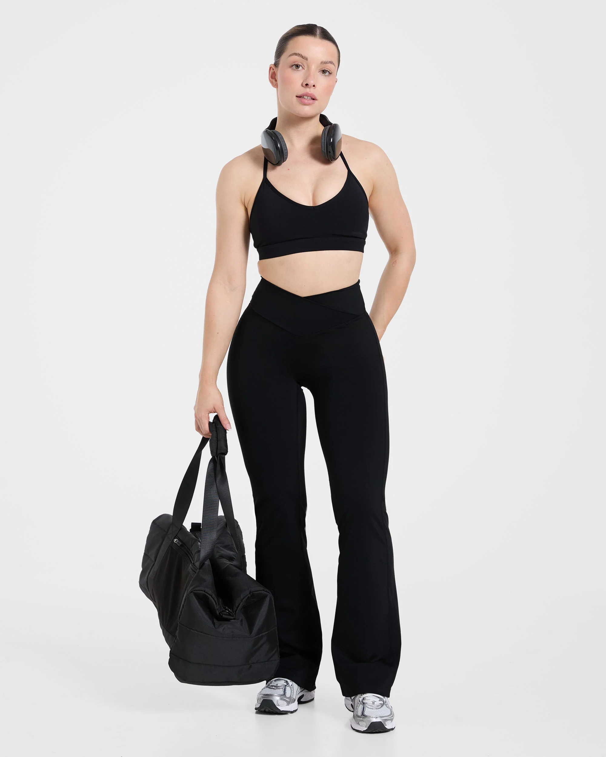 Sculpt Wrap Flared Leggings - Black - Image 7