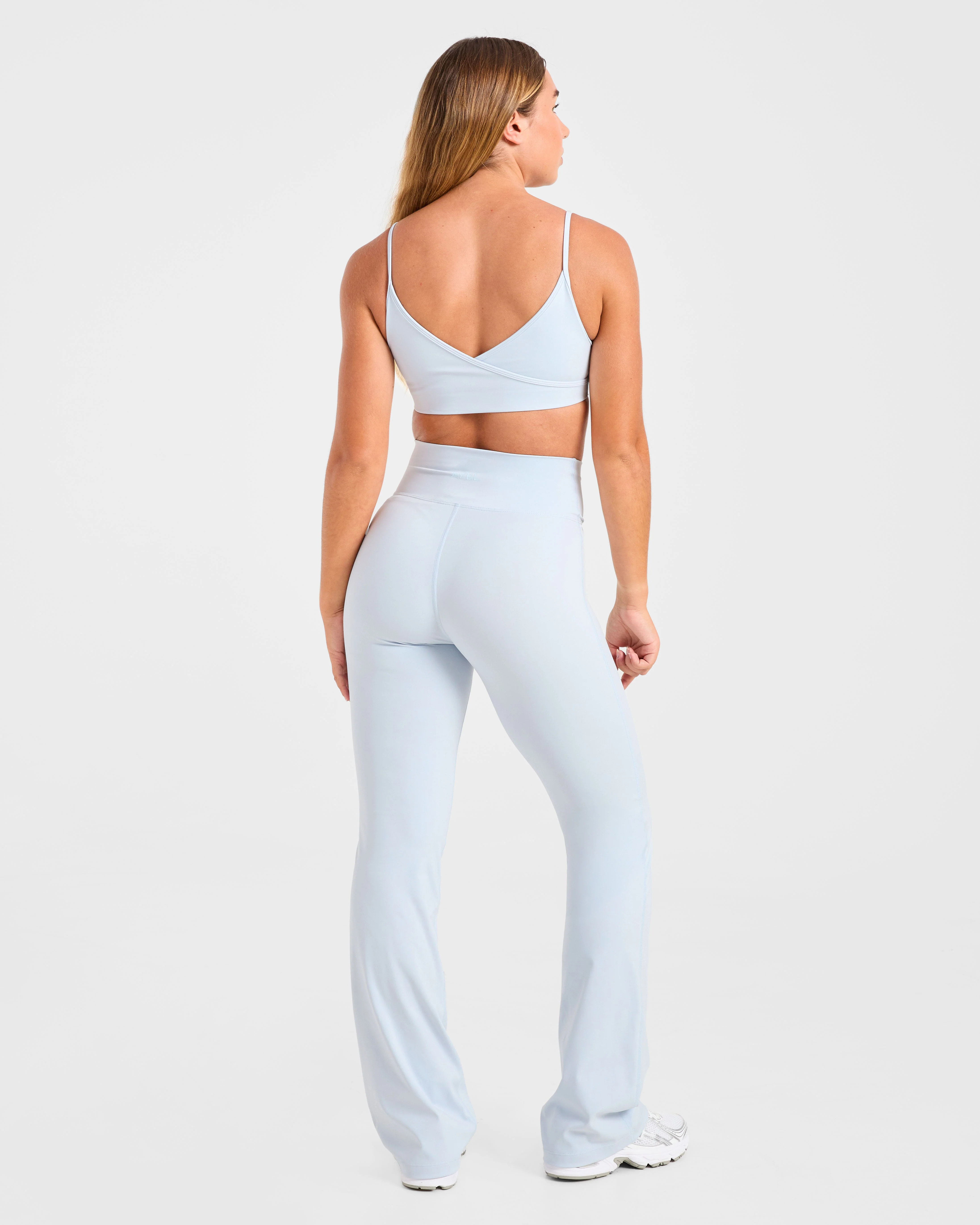 Sculpt Wrap Flared Leggings - Iced Blue - Image 4