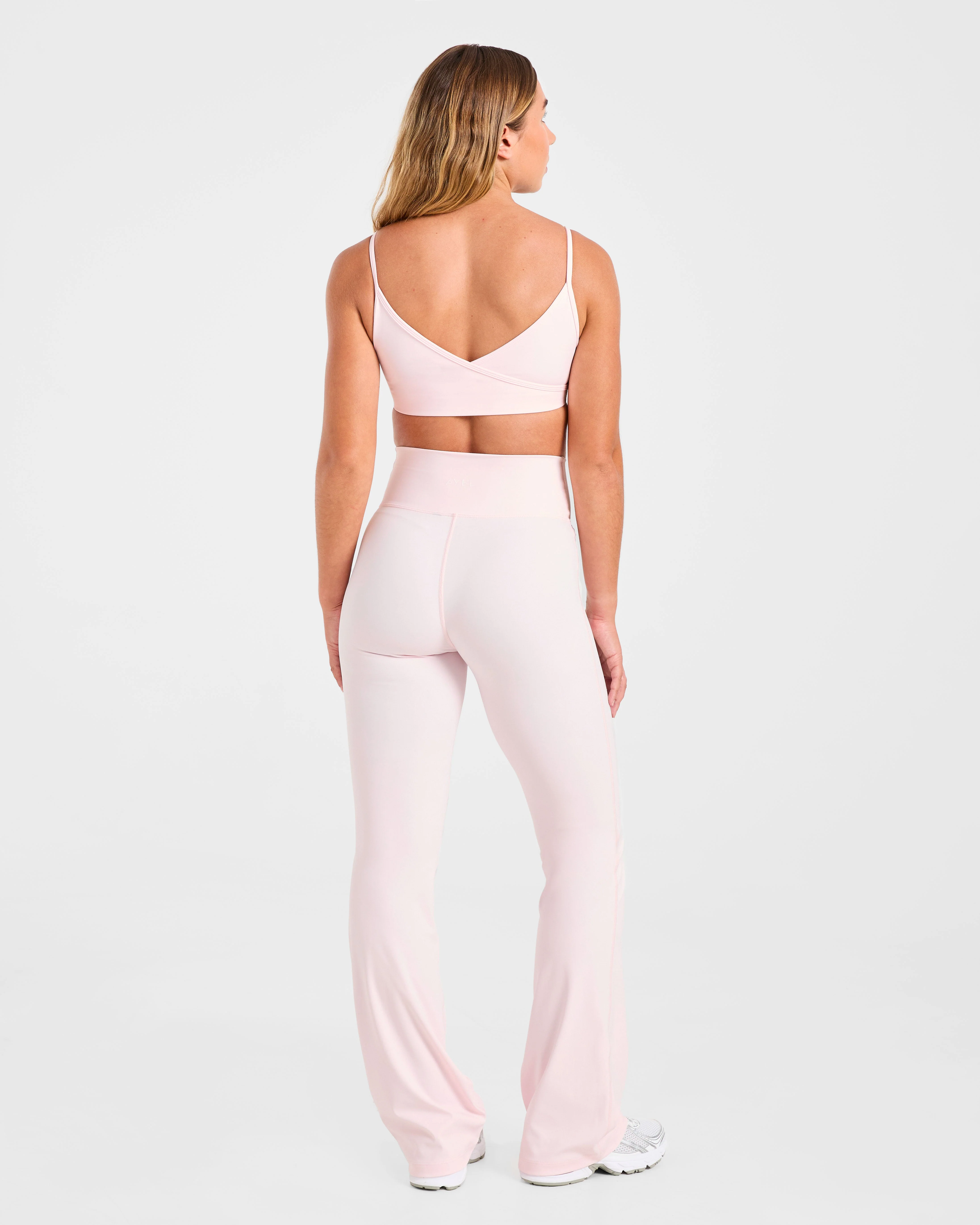 Sculpt Wrap Flared Leggings - Iced Pink - Image 4