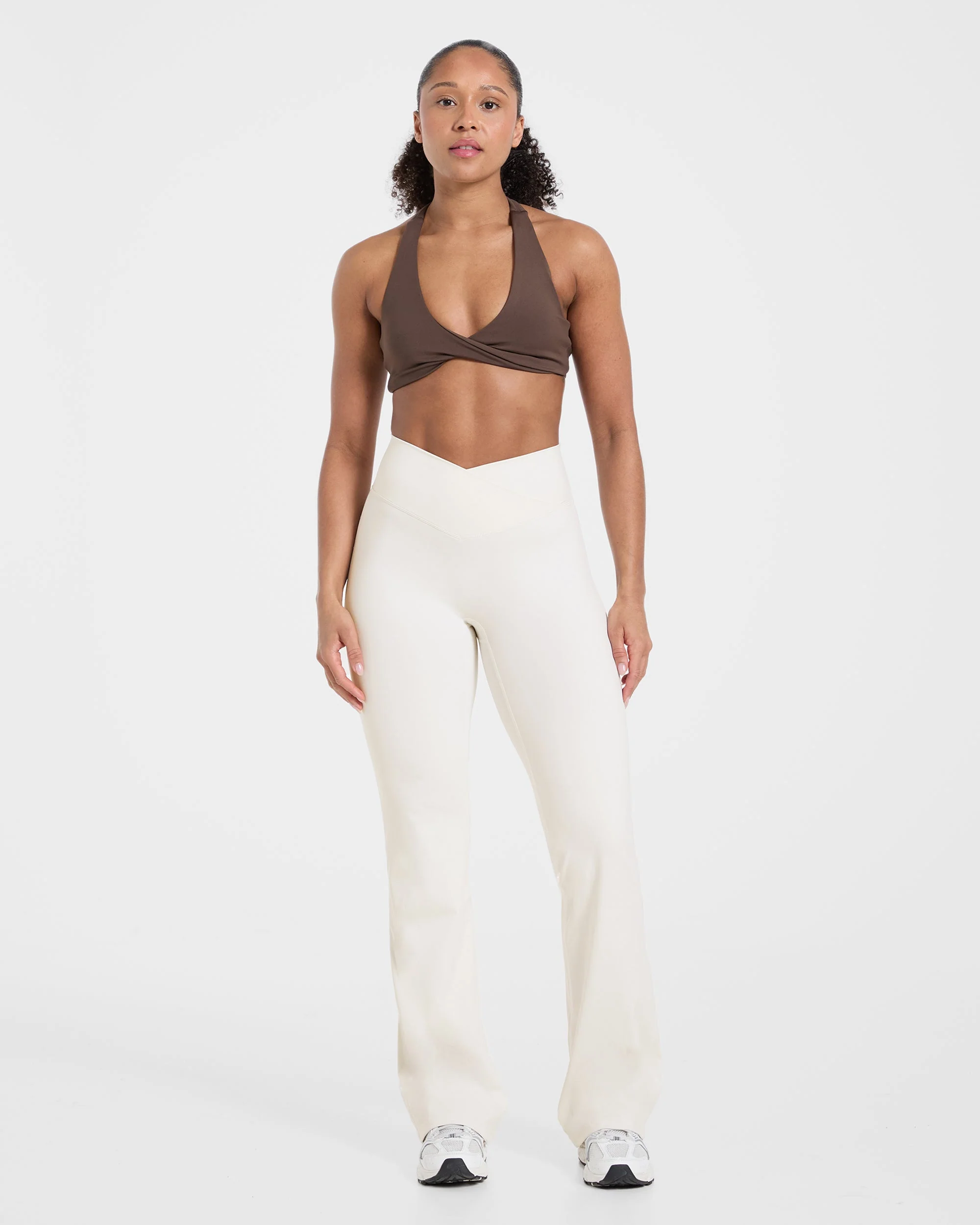 Sculpt Wrap Flared Leggings - Tofu - Image 3