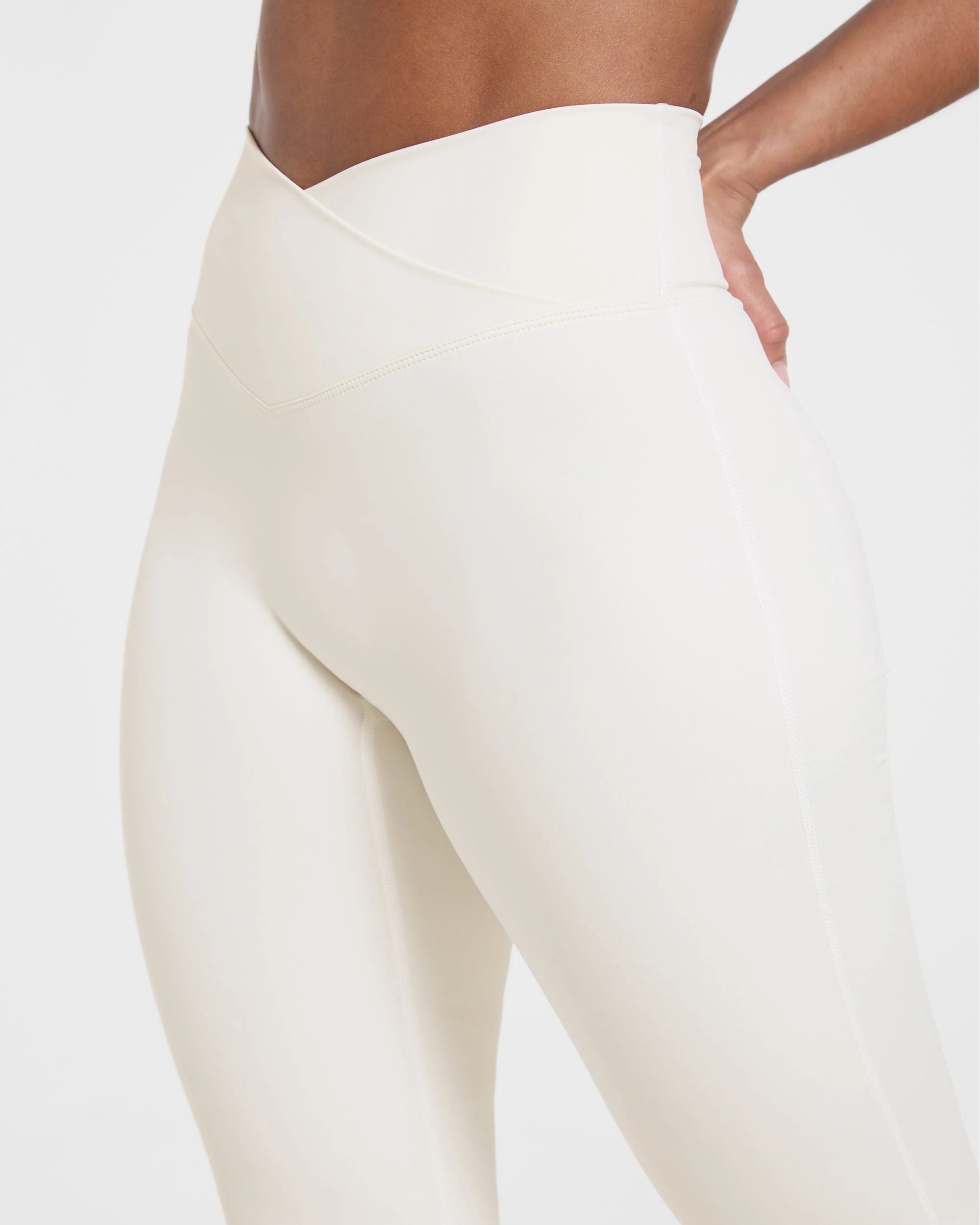 Sculpt Wrap Flared Leggings - Tofu - Image 5