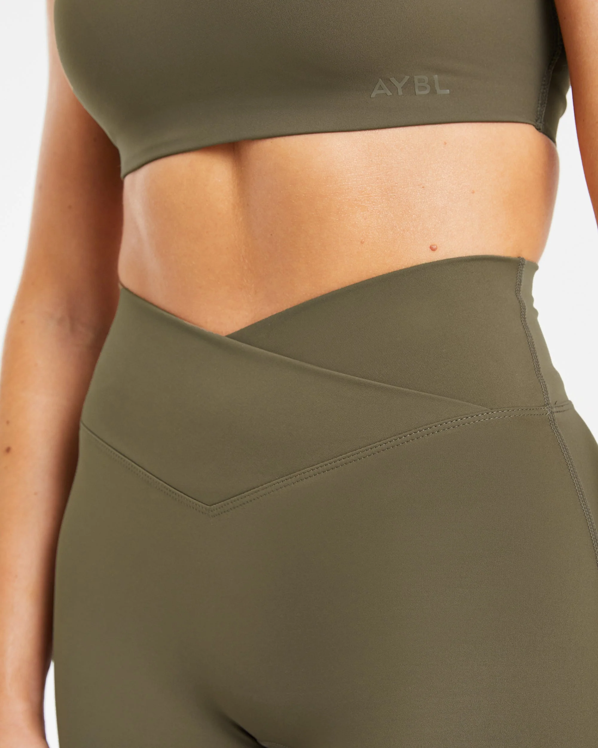 Sculpt Wrap Shorts - Deep Khaki - Image 5
