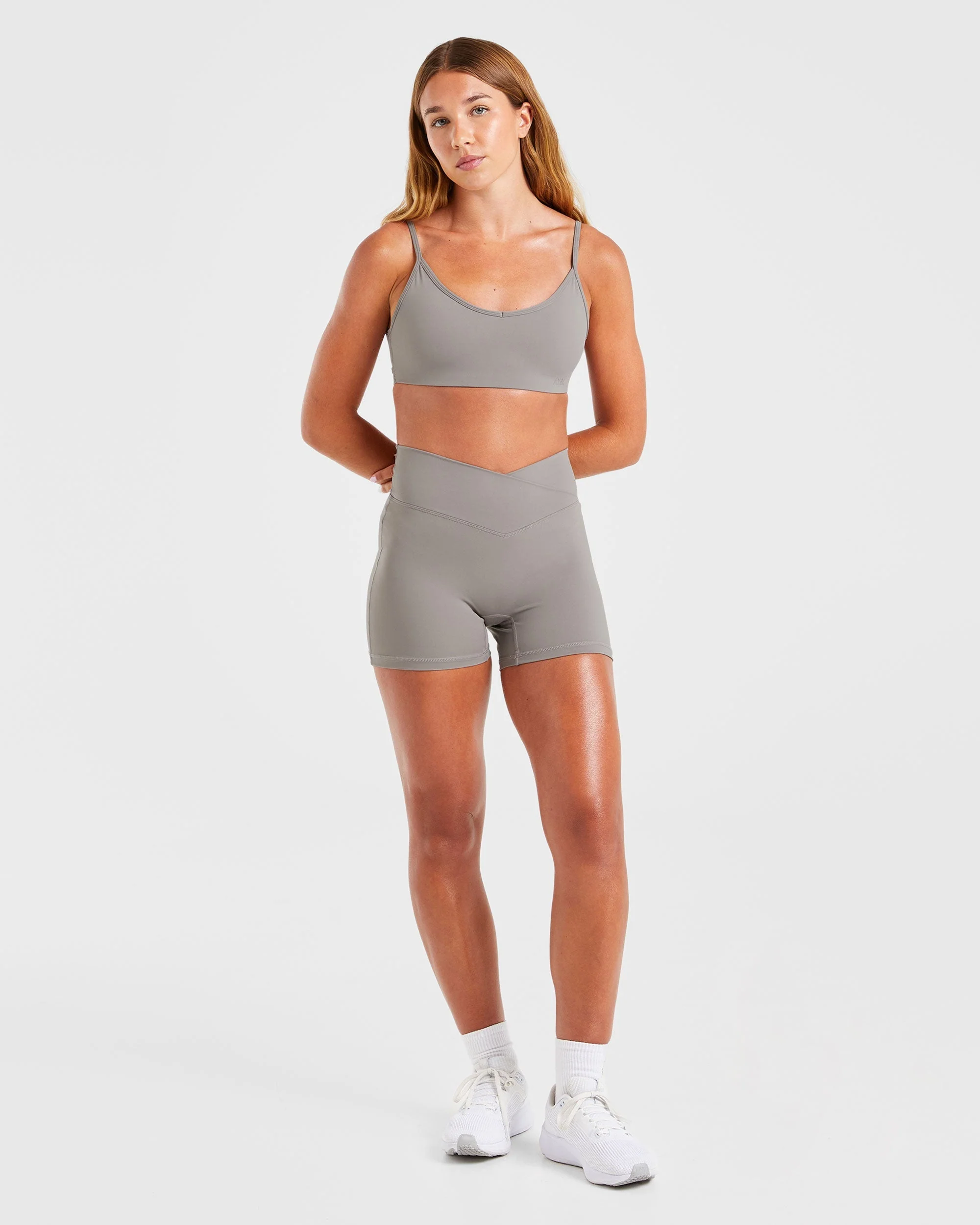 Sculpt Wrap Shorts - Smoke Grey - Image 3