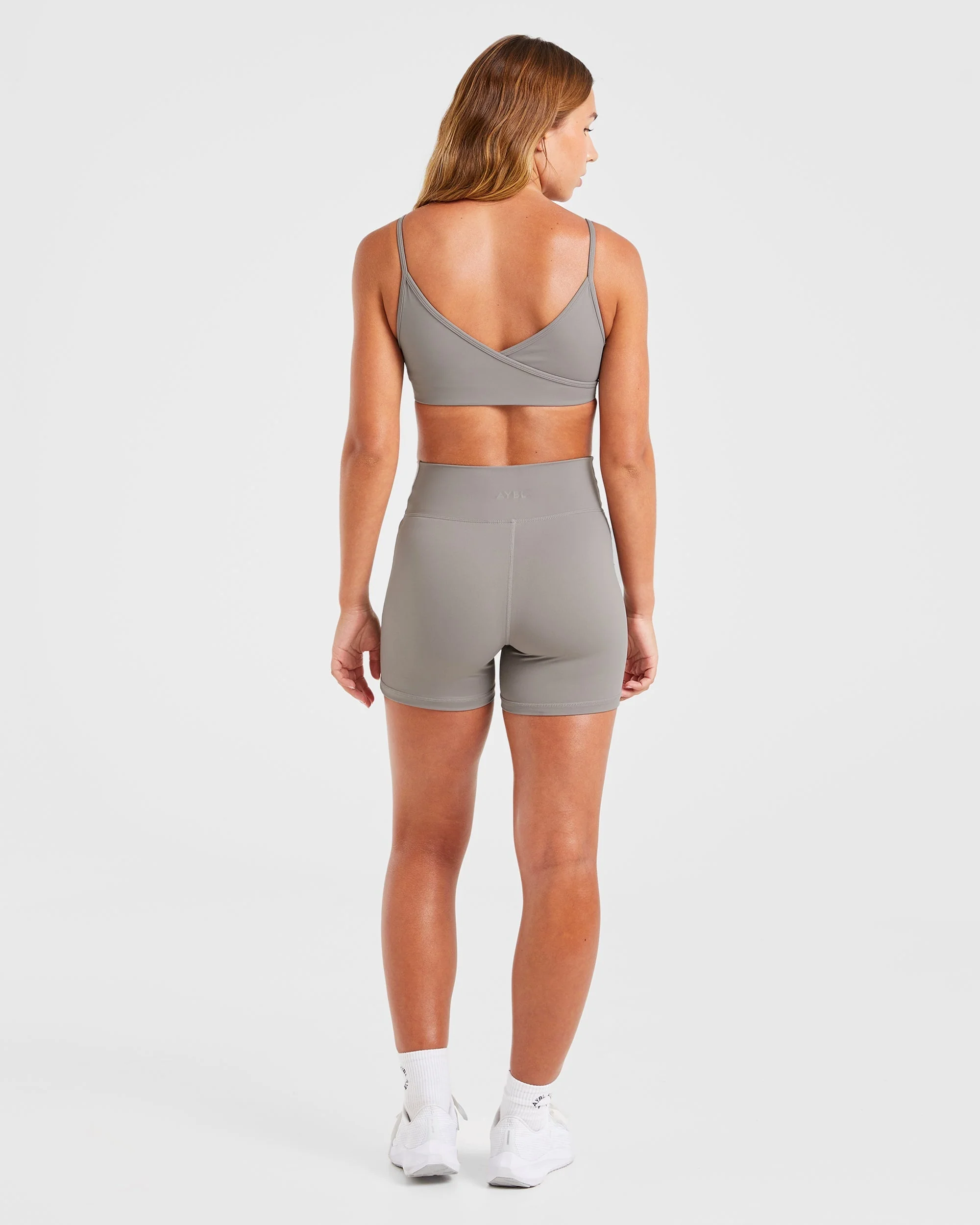 Sculpt Wrap Shorts - Smoke Grey - Image 4
