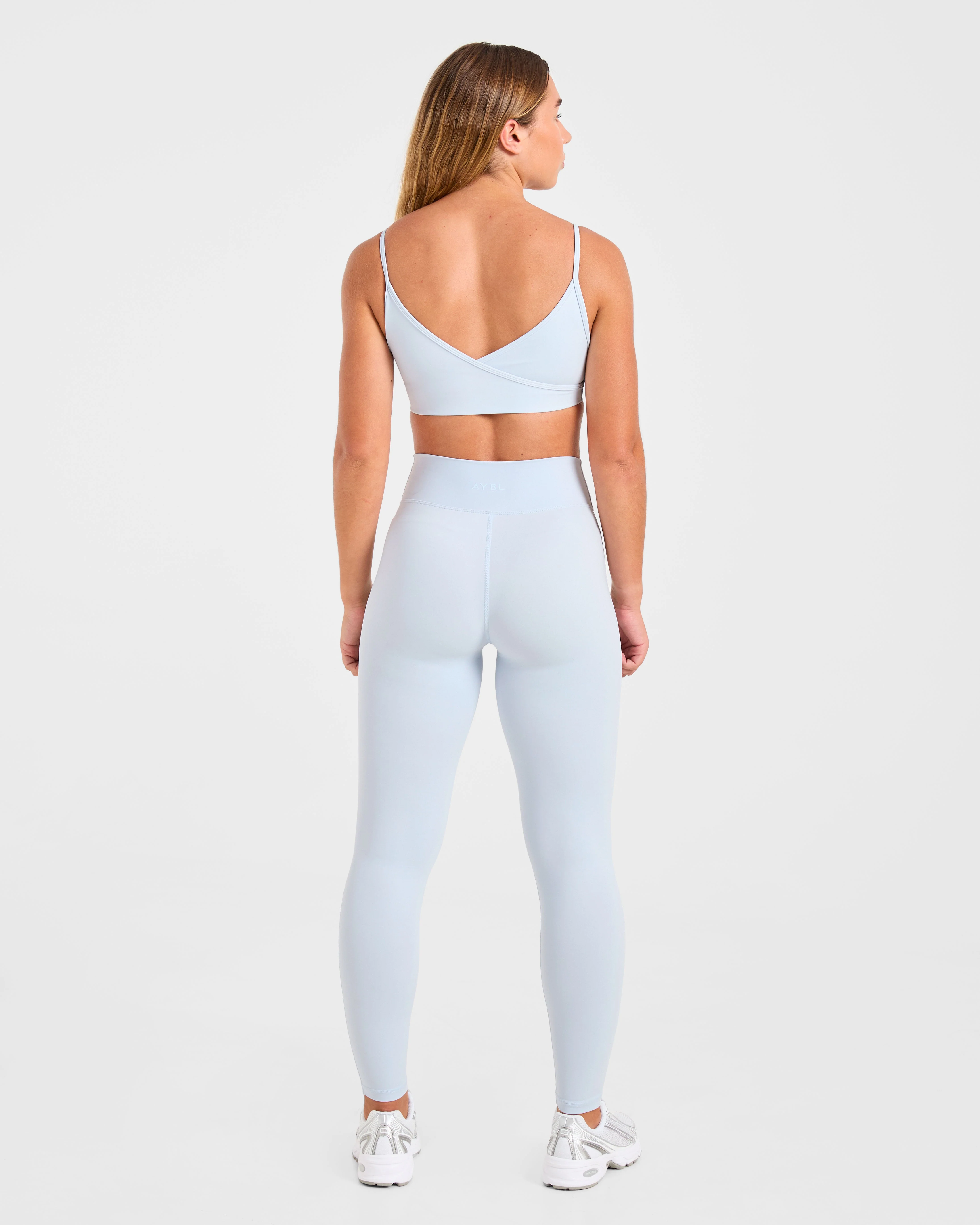 Sculpt Wrap Sports Bra - Iced Blue - Image 4