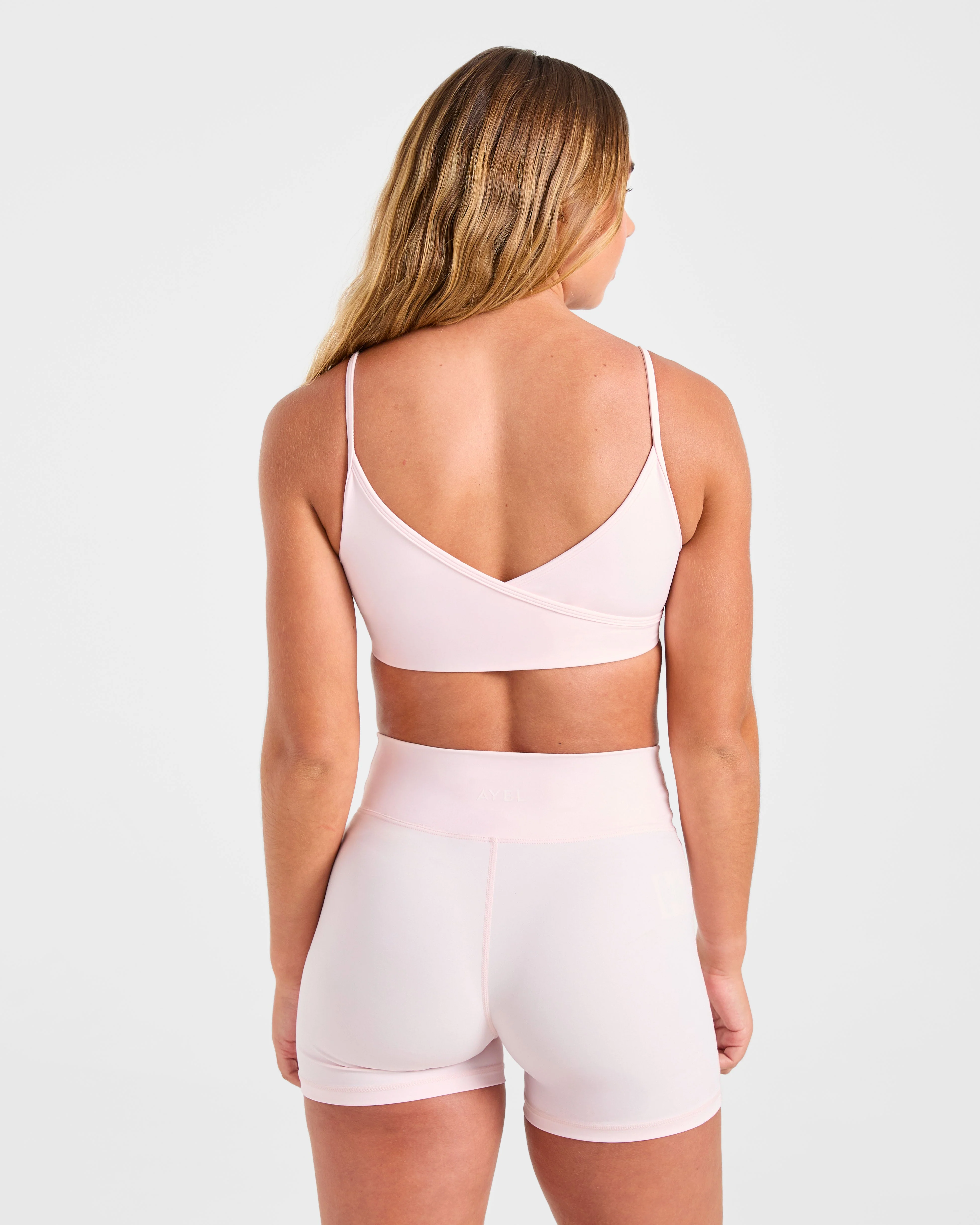 Sculpt Wrap Sports Bra - Iced Pink - Image 2