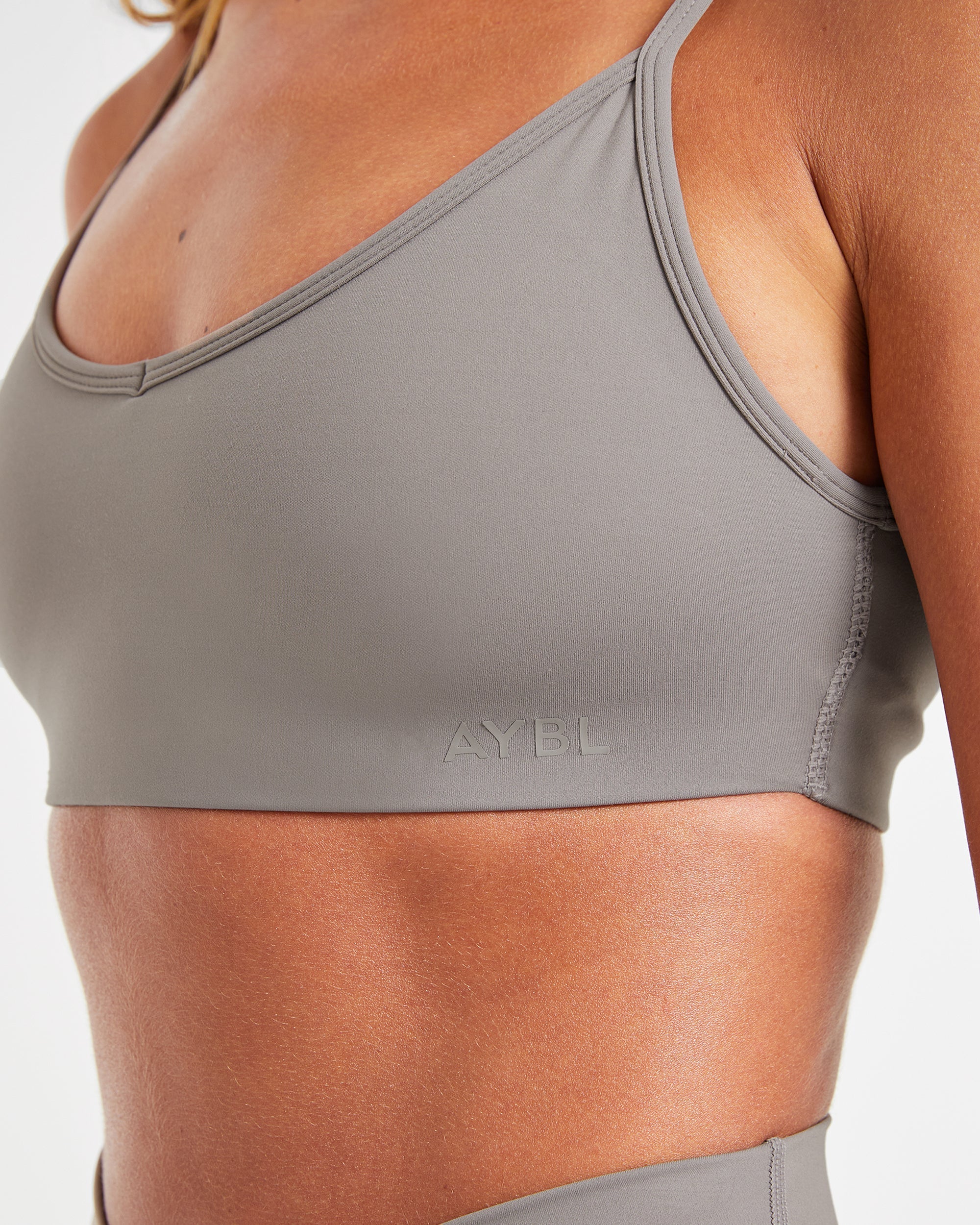 Sculpt Wrap Sports Bra - Smoke Grey - Image 5