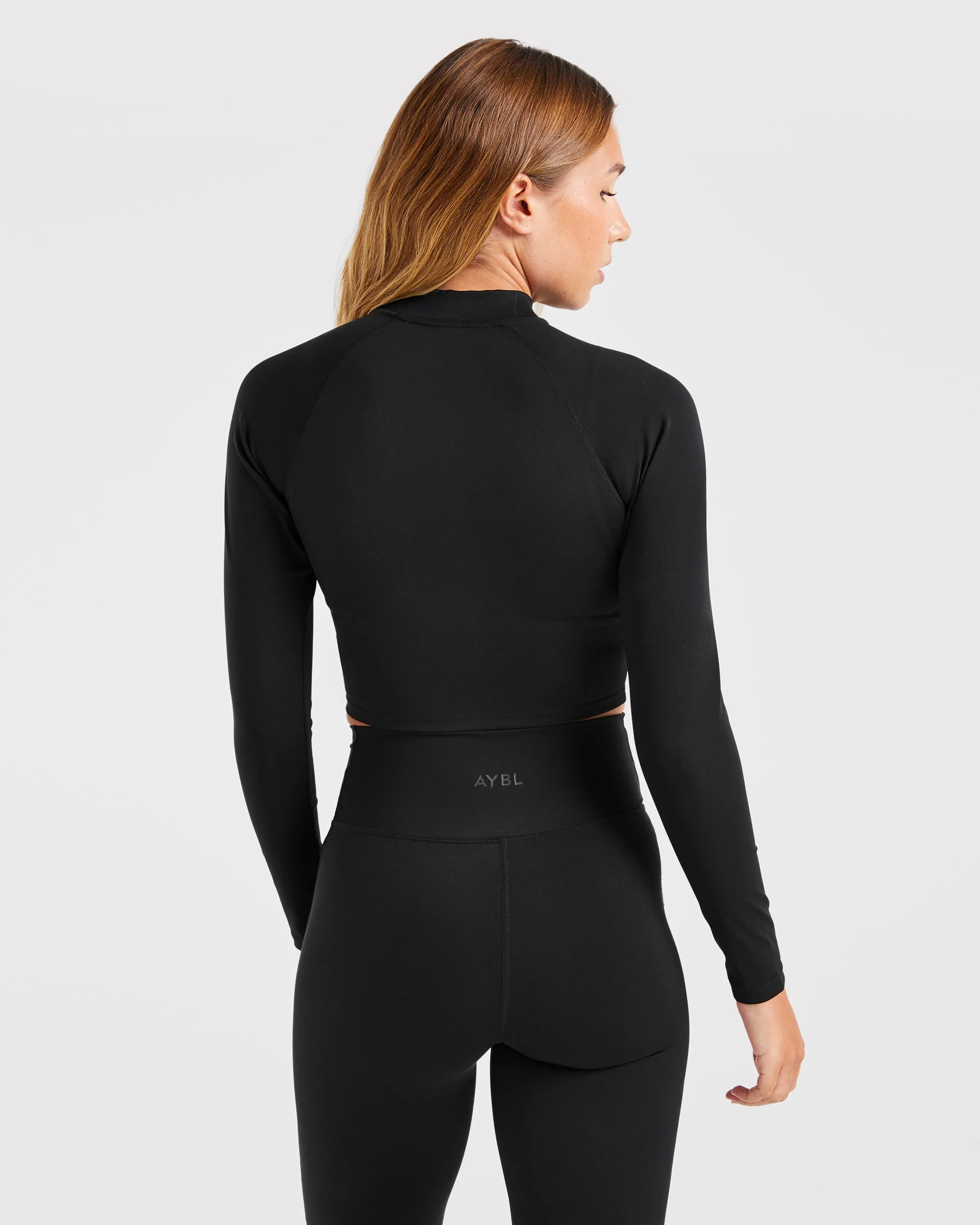 Sculpt Wrap Zip Up Jacket - Black - Image 2