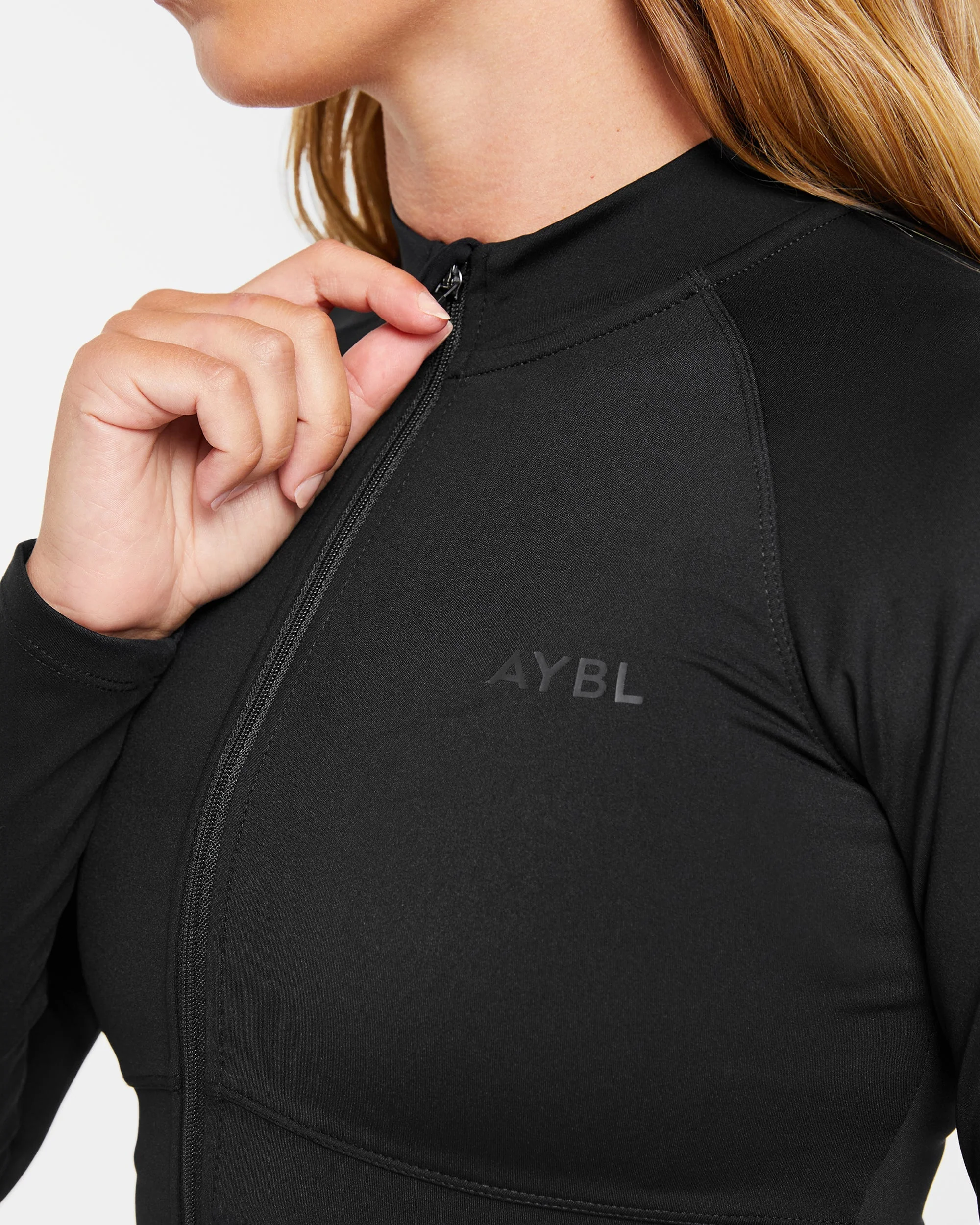 Sculpt Wrap Zip Up Jacket - Black - Image 6