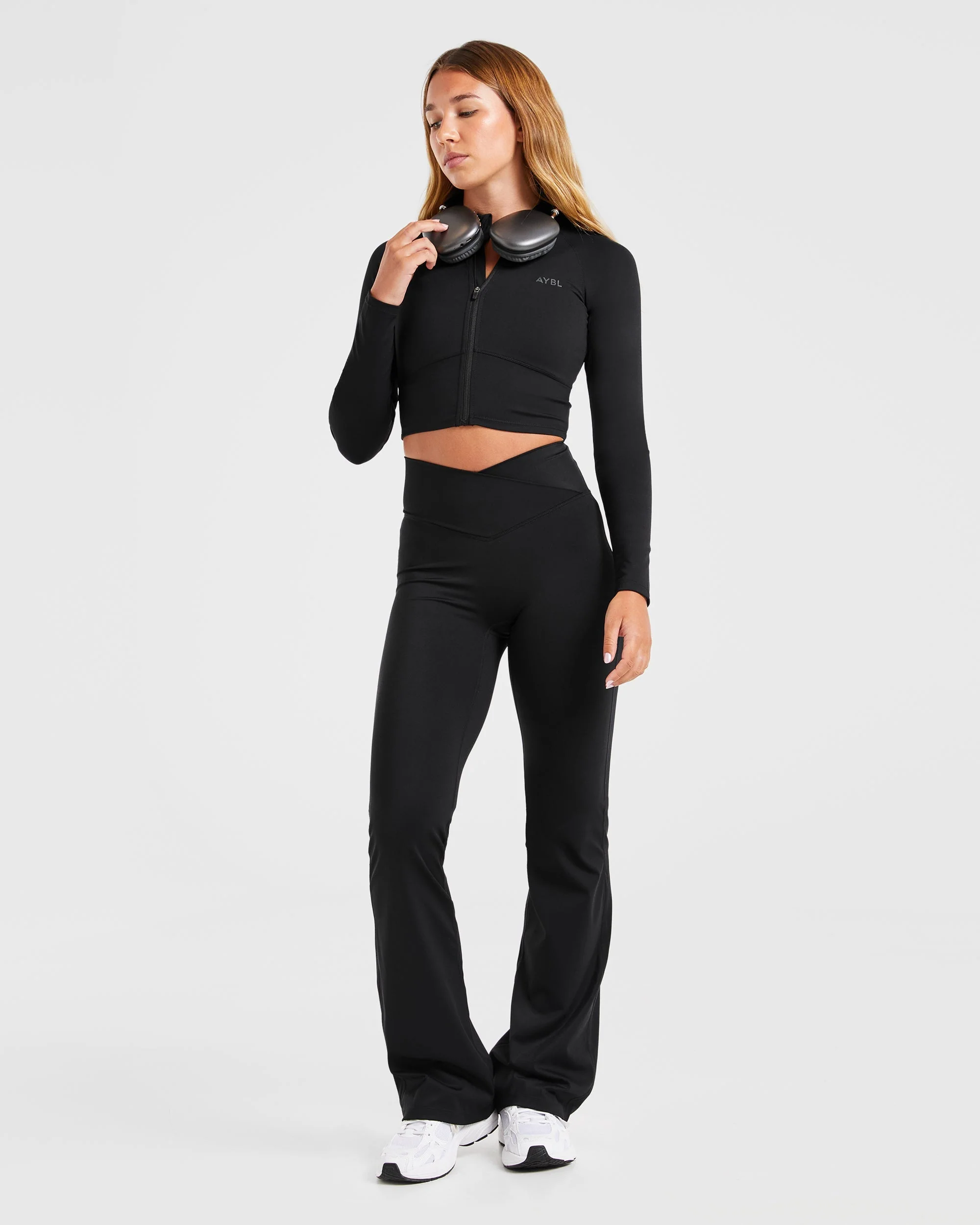 Sculpt Wrap Zip Up Jacket - Black - Image 7