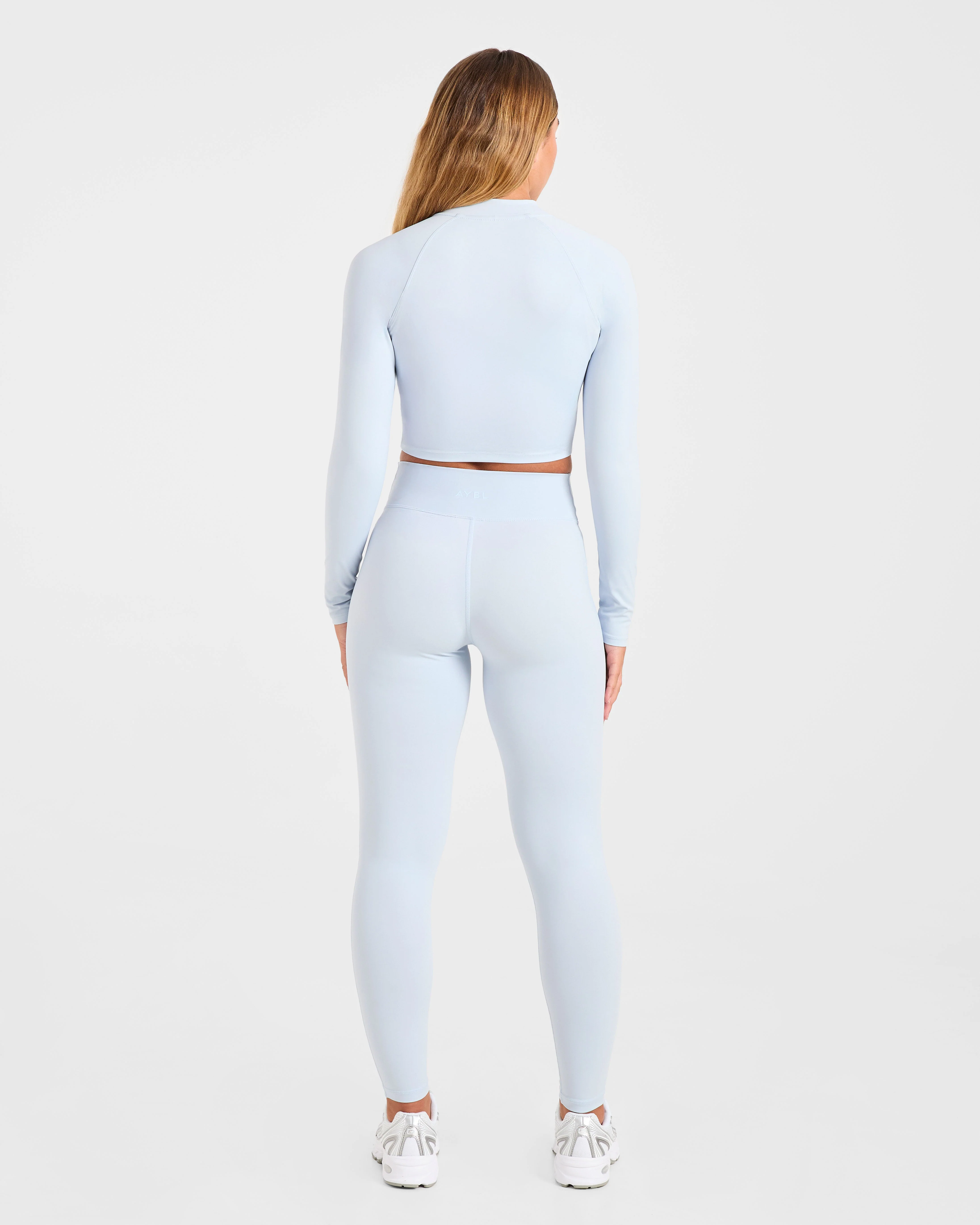Sculpt Wrap Zip Up Jacket - Iced Blue - Image 4