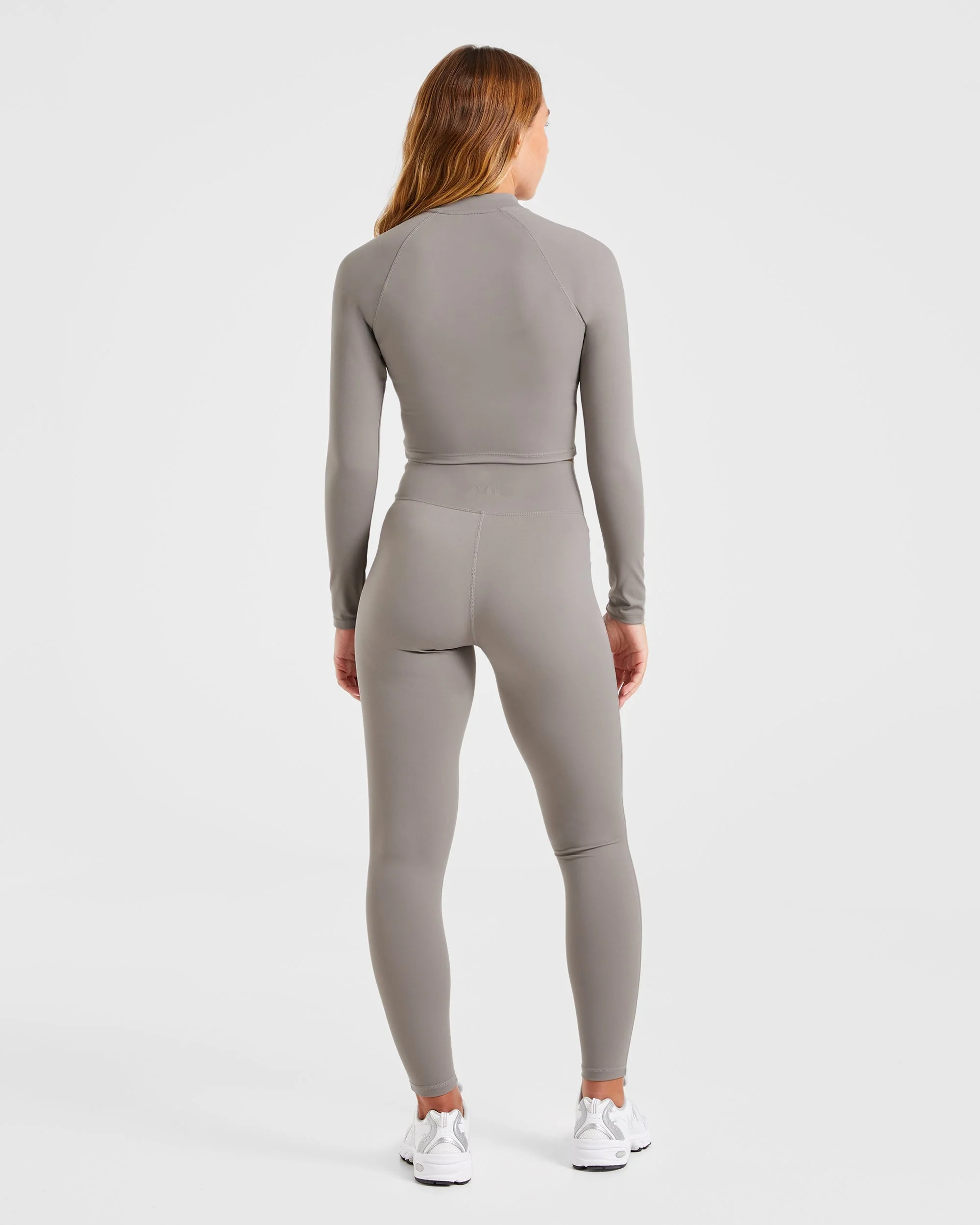Sculpt Wrap Zip Up Jacket - Smoke Grey - Image 4
