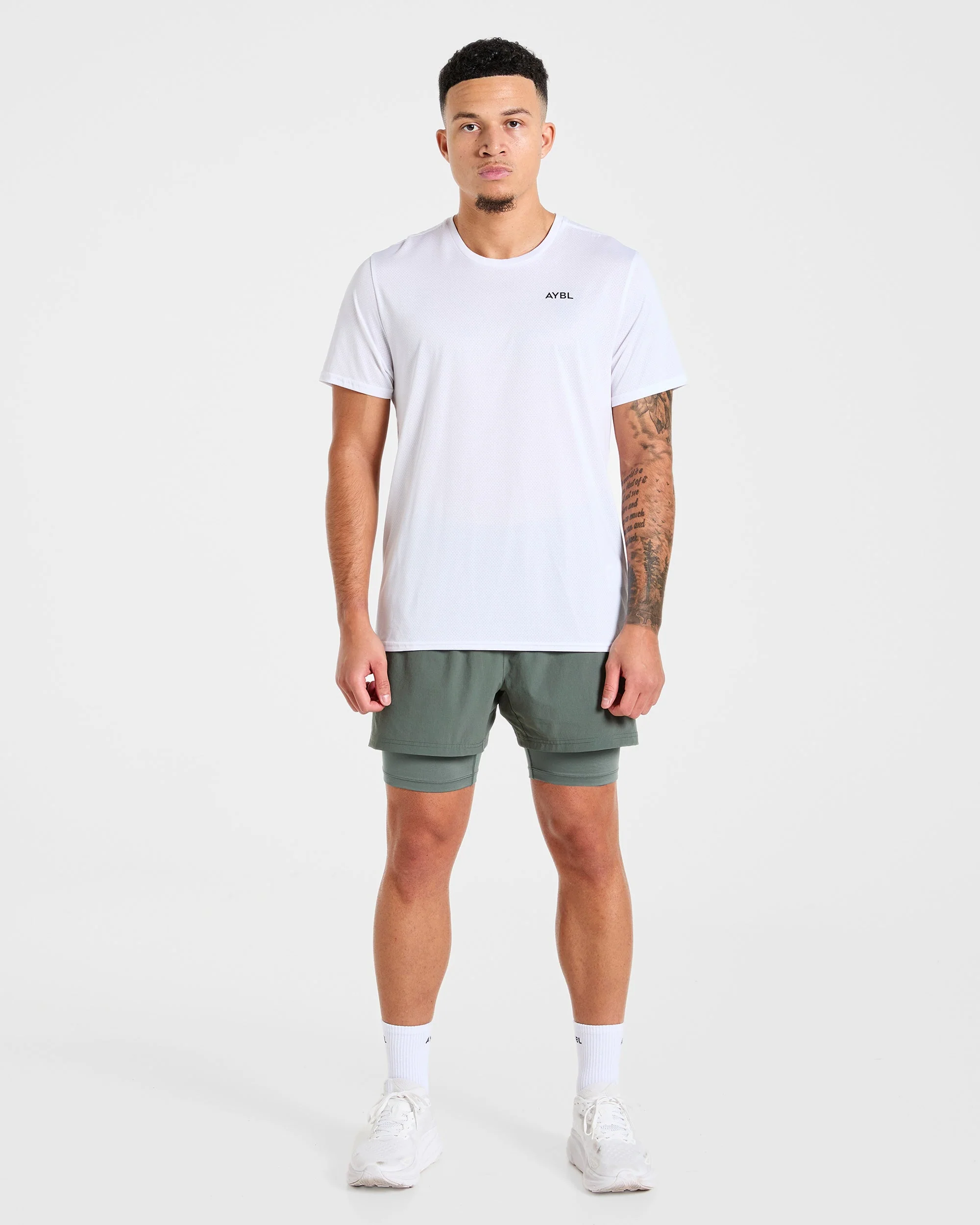 Signature 2 in 1 Shorts - Deep Olive - Image 3