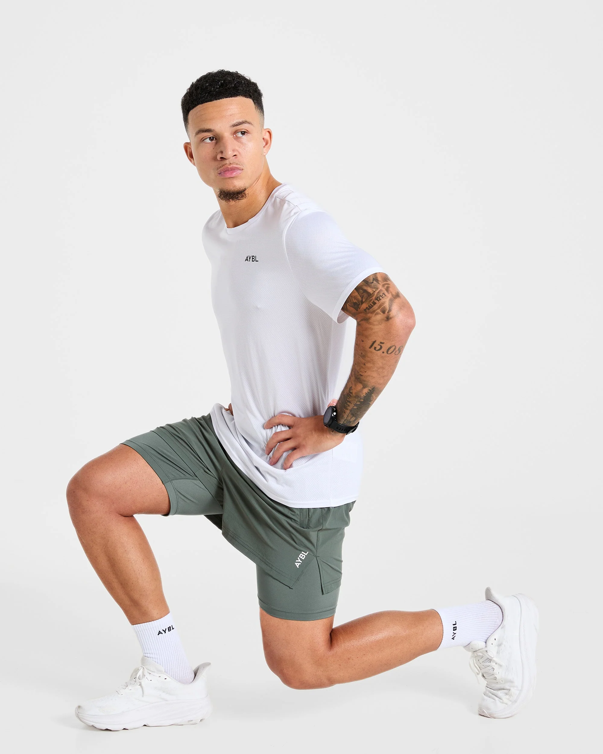 Signature 2 in 1 Shorts - Deep Olive - Image 8