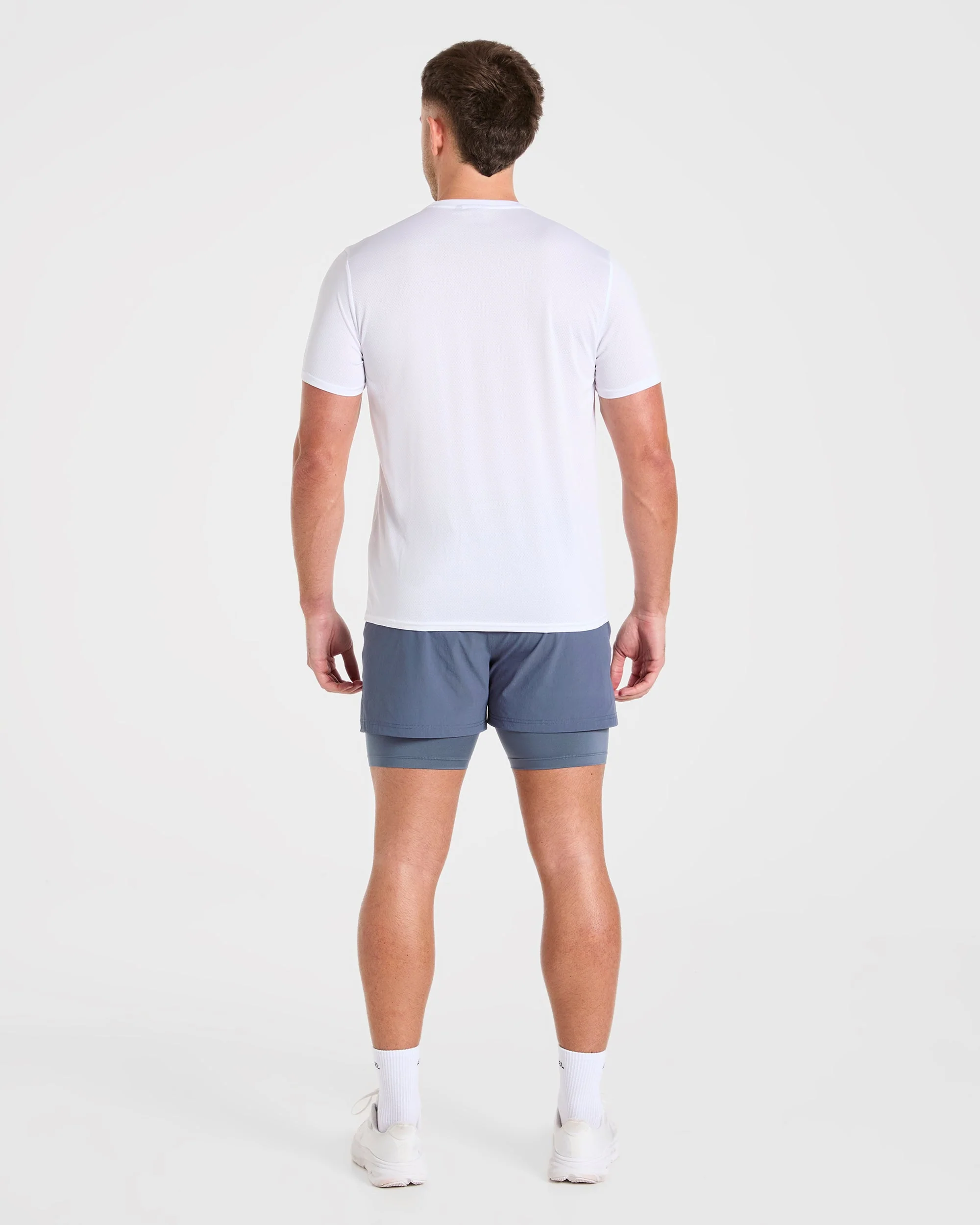 Signature 2 in 1 Shorts - Steel Blue - Image 4