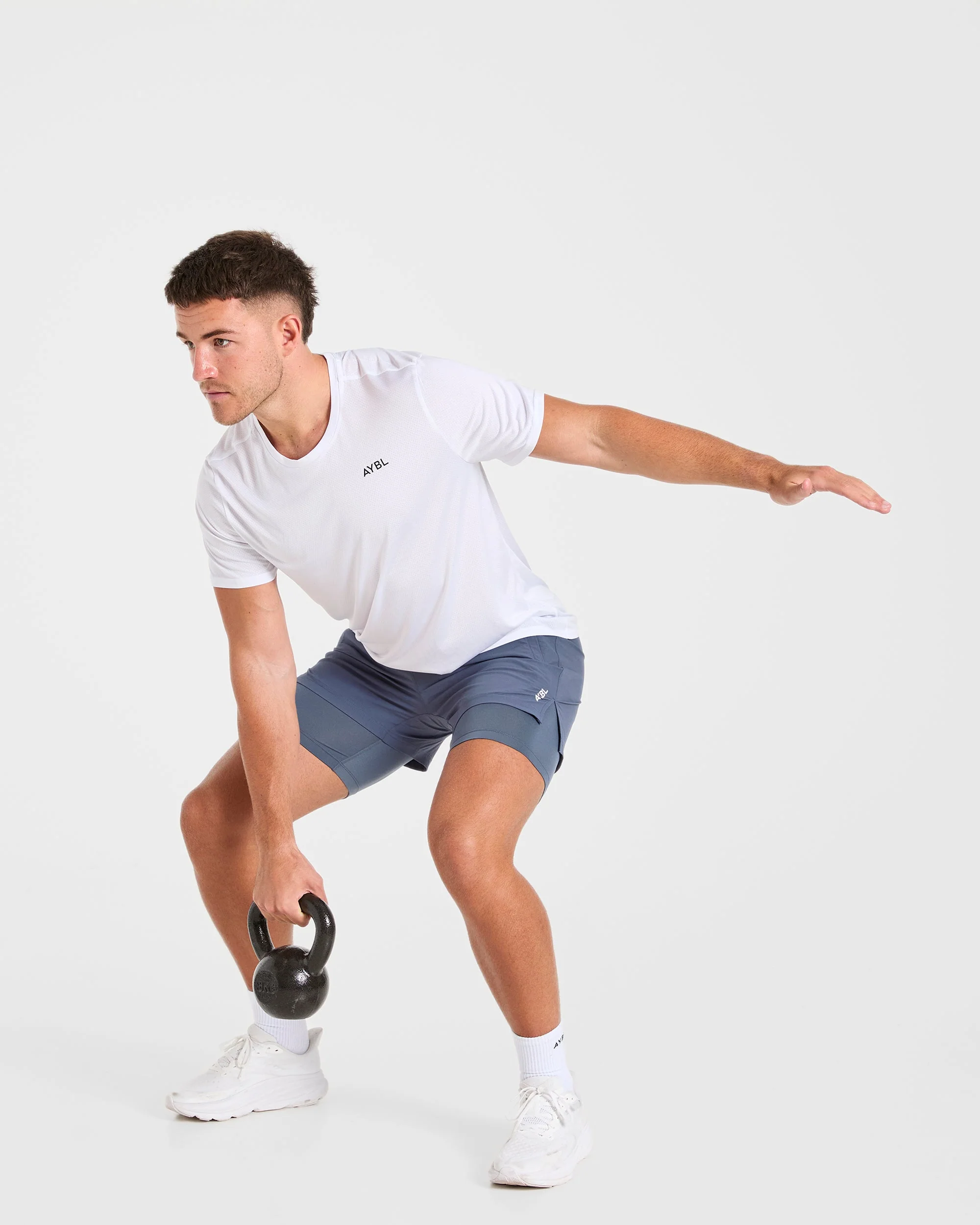 Signature 2 in 1 Shorts - Steel Blue - Image 8