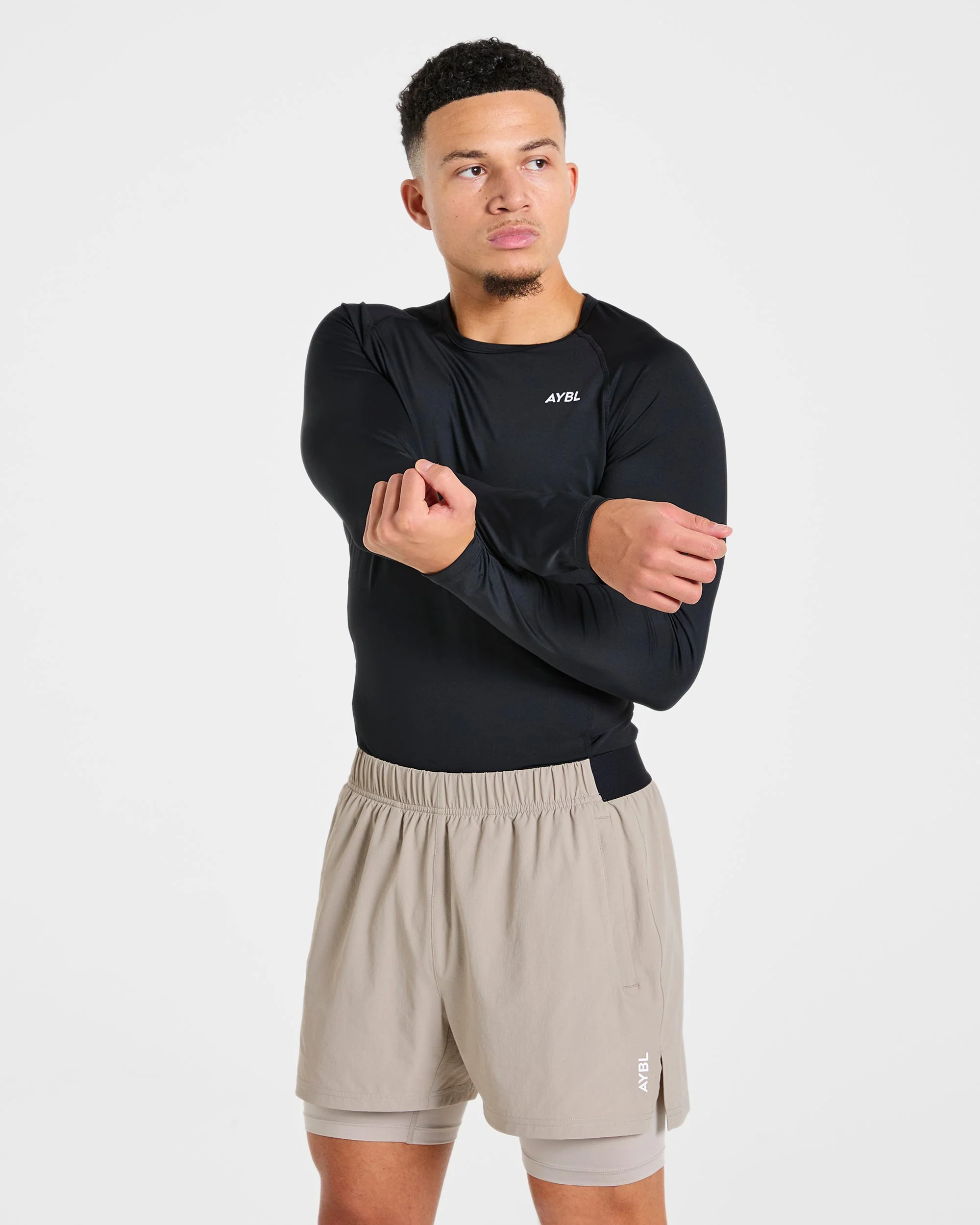 Signature 2 in 1 Shorts - Stone - Image 8