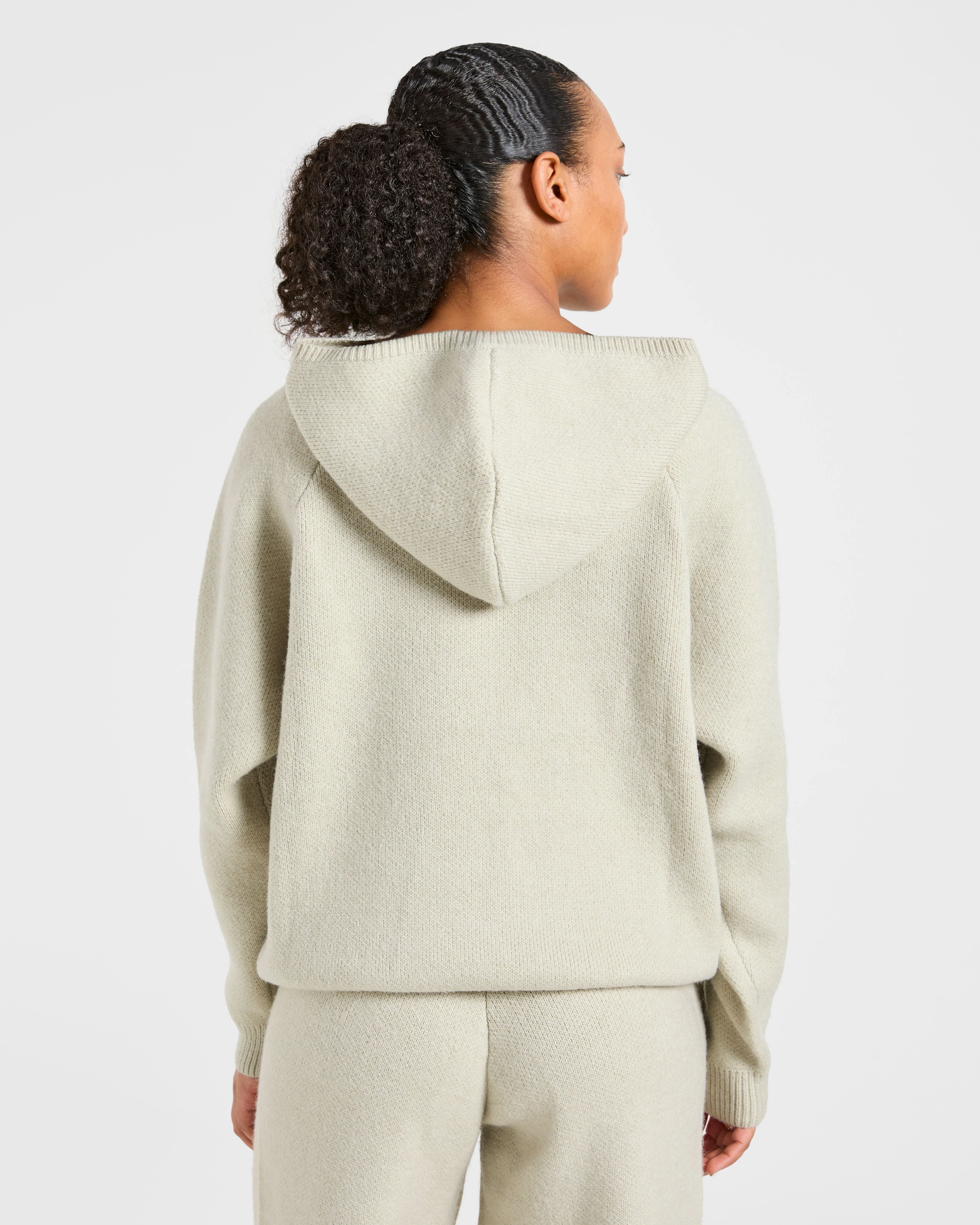 Soft Oversized Knitted Hoodie - Seasalt - Image 2