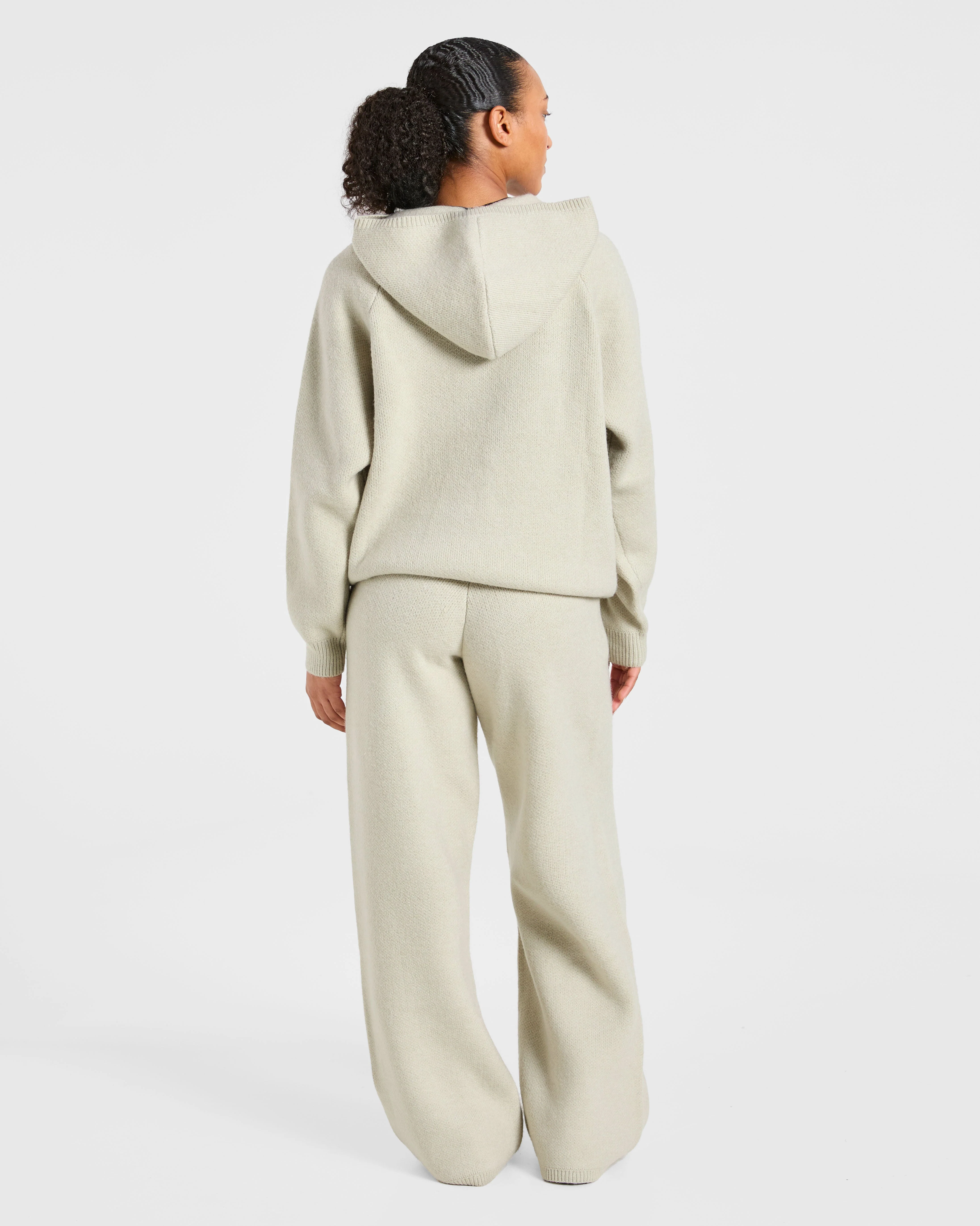 Soft Oversized Knitted Hoodie - Seasalt - Image 4