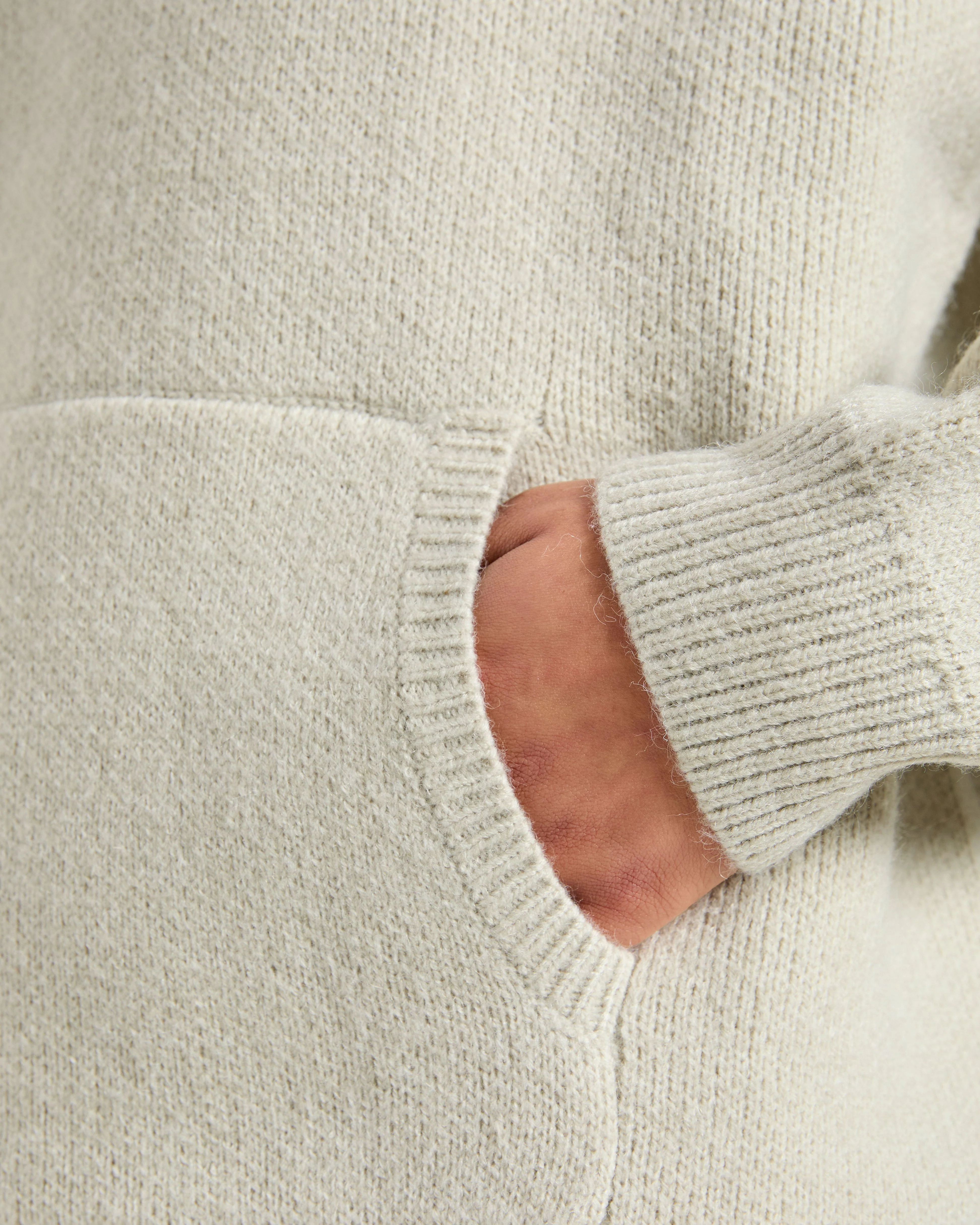 Soft Oversized Knitted Hoodie - Seasalt - Image 6