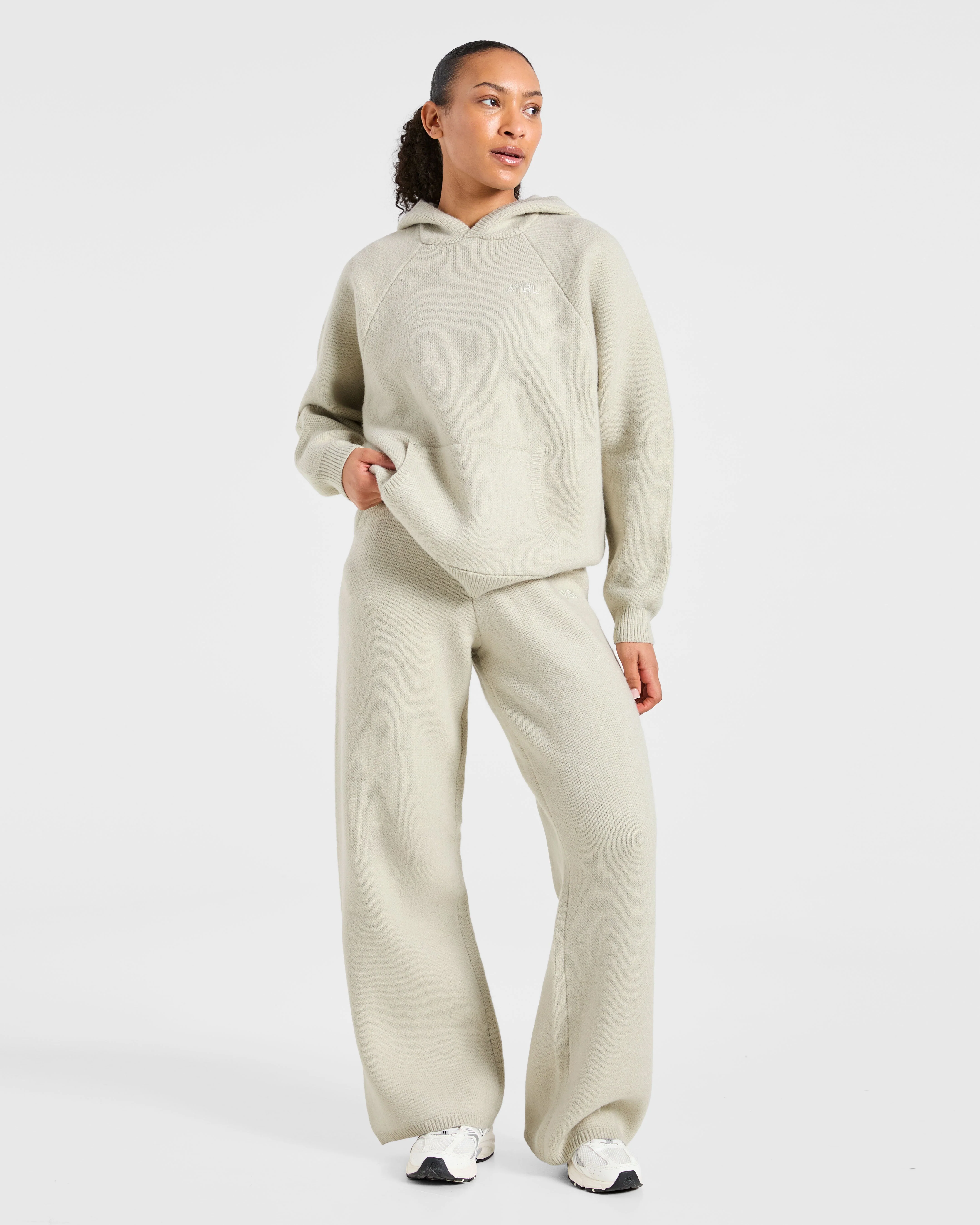 Soft Oversized Knitted Hoodie - Seasalt - Image 8