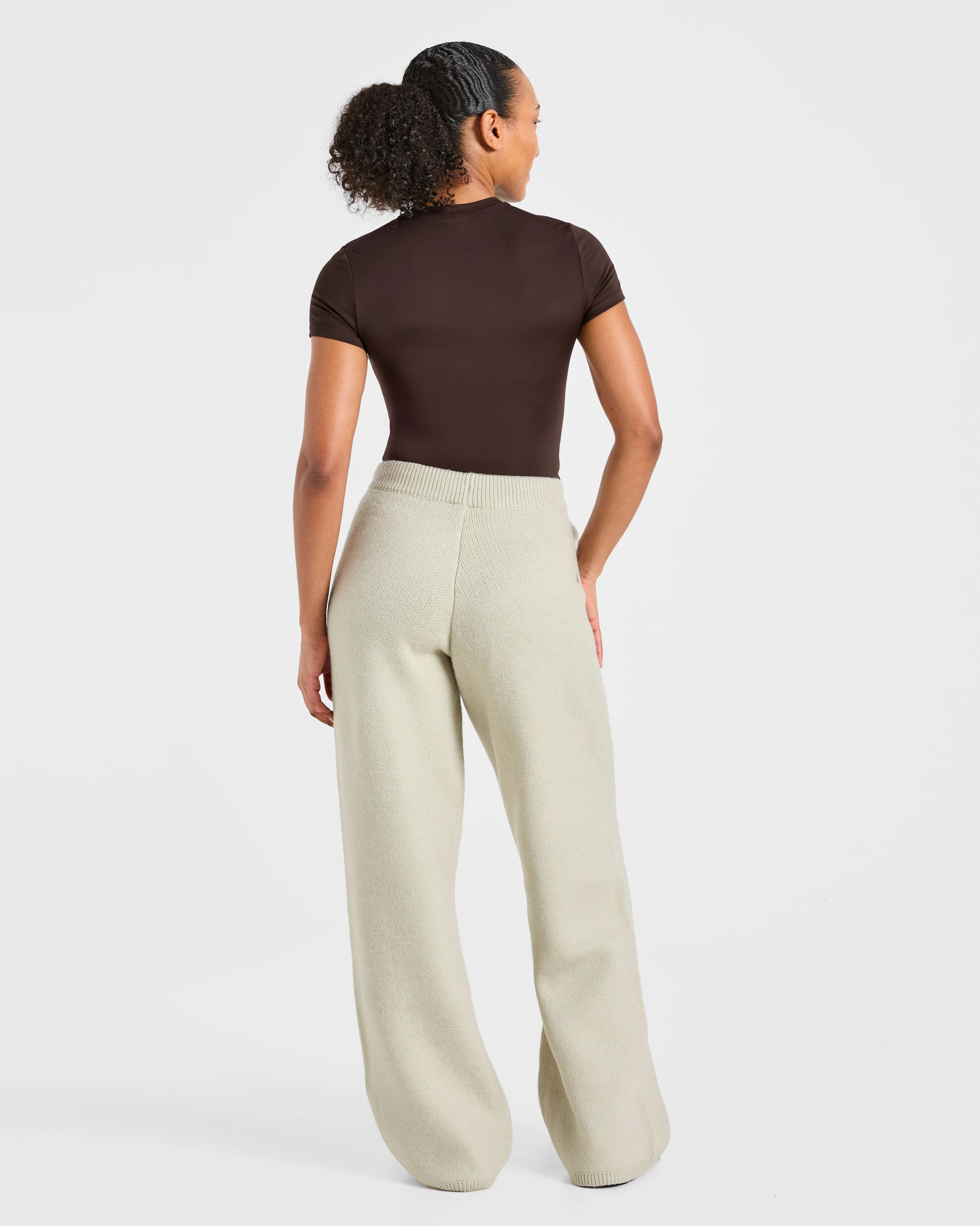 Soft Oversized Knitted Straight Leg Joggers - Seasalt - Image 4