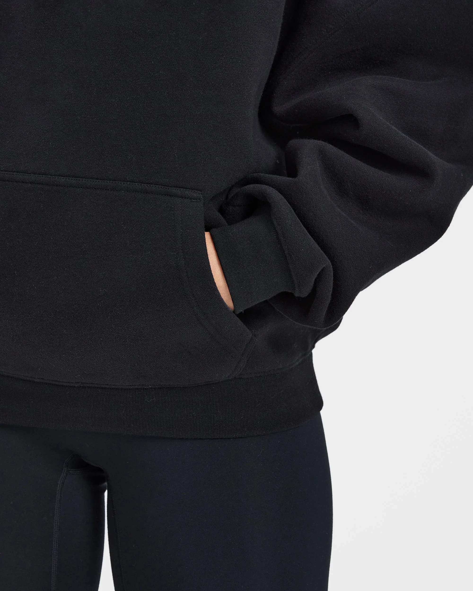 Sport Outline Oversized Hoodie - Black - Image 6