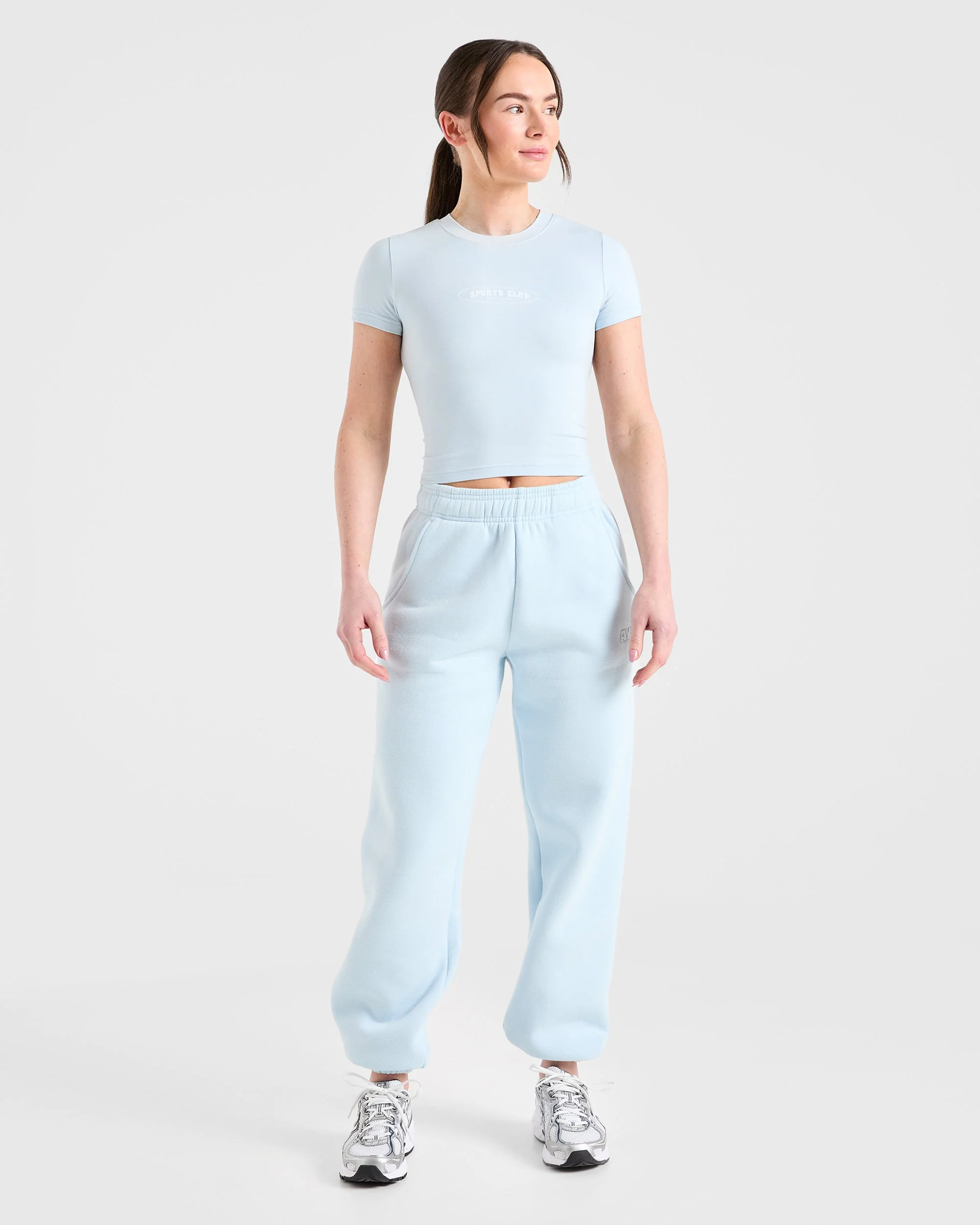 Sports Club Baby Tee - Baby Blue - Image 3