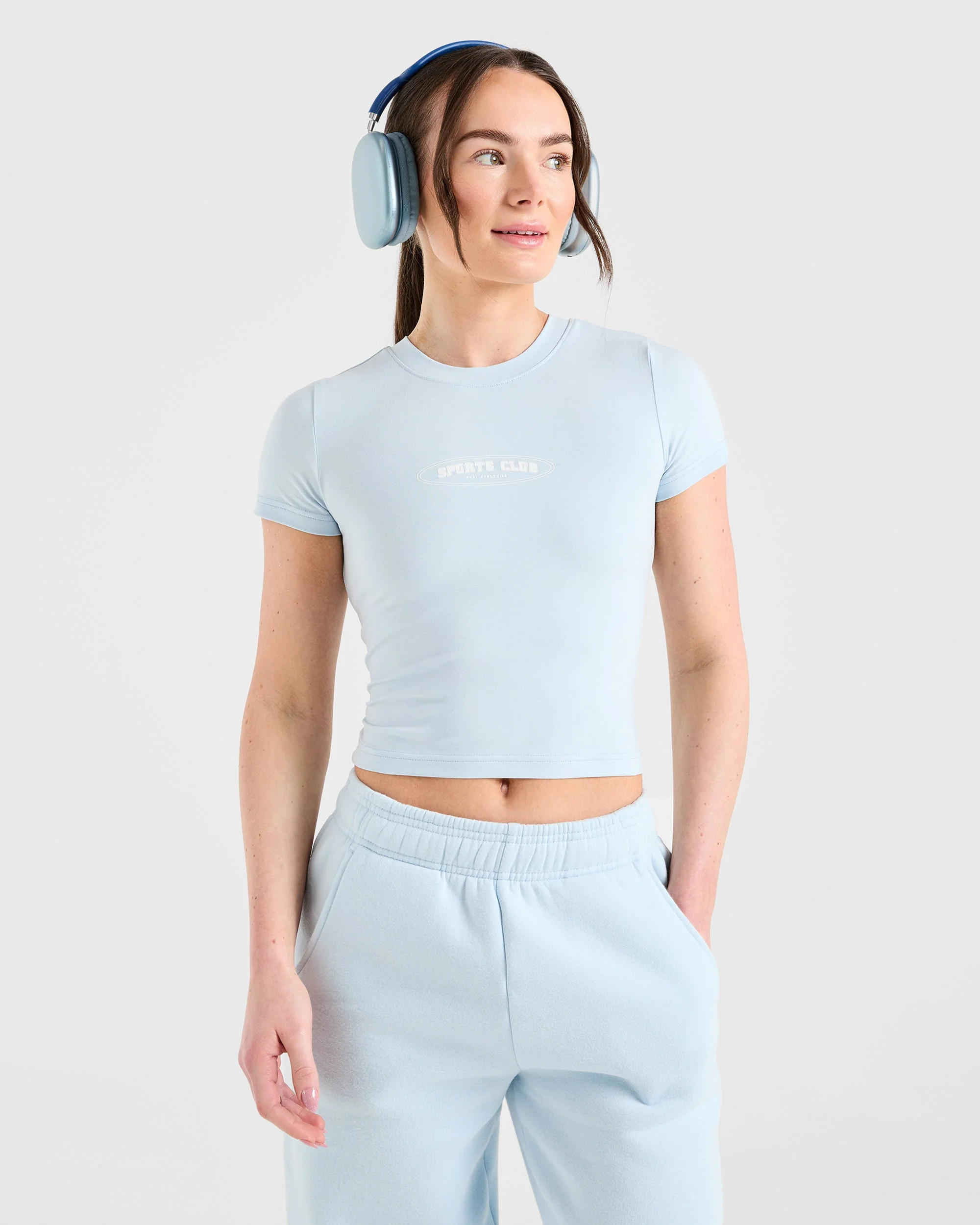 Sports Club Baby Tee - Baby Blue - Image 7