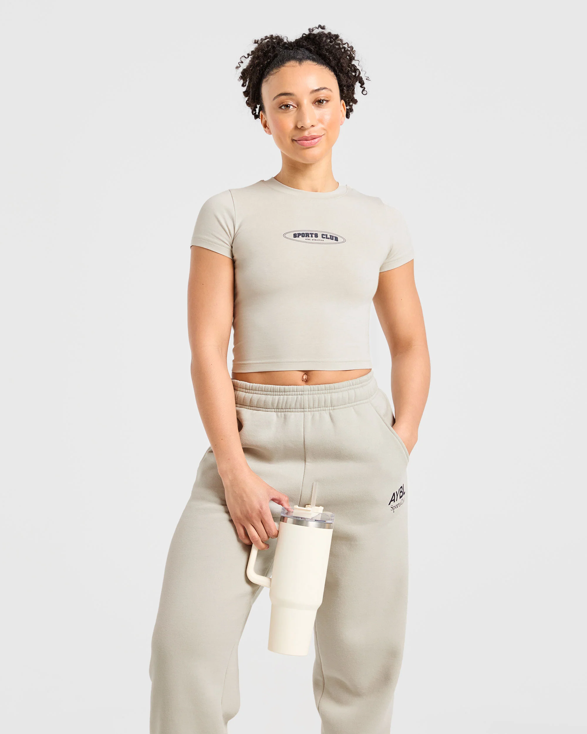 Sports Club Baby Tee - Beige/Navy - Image 16
