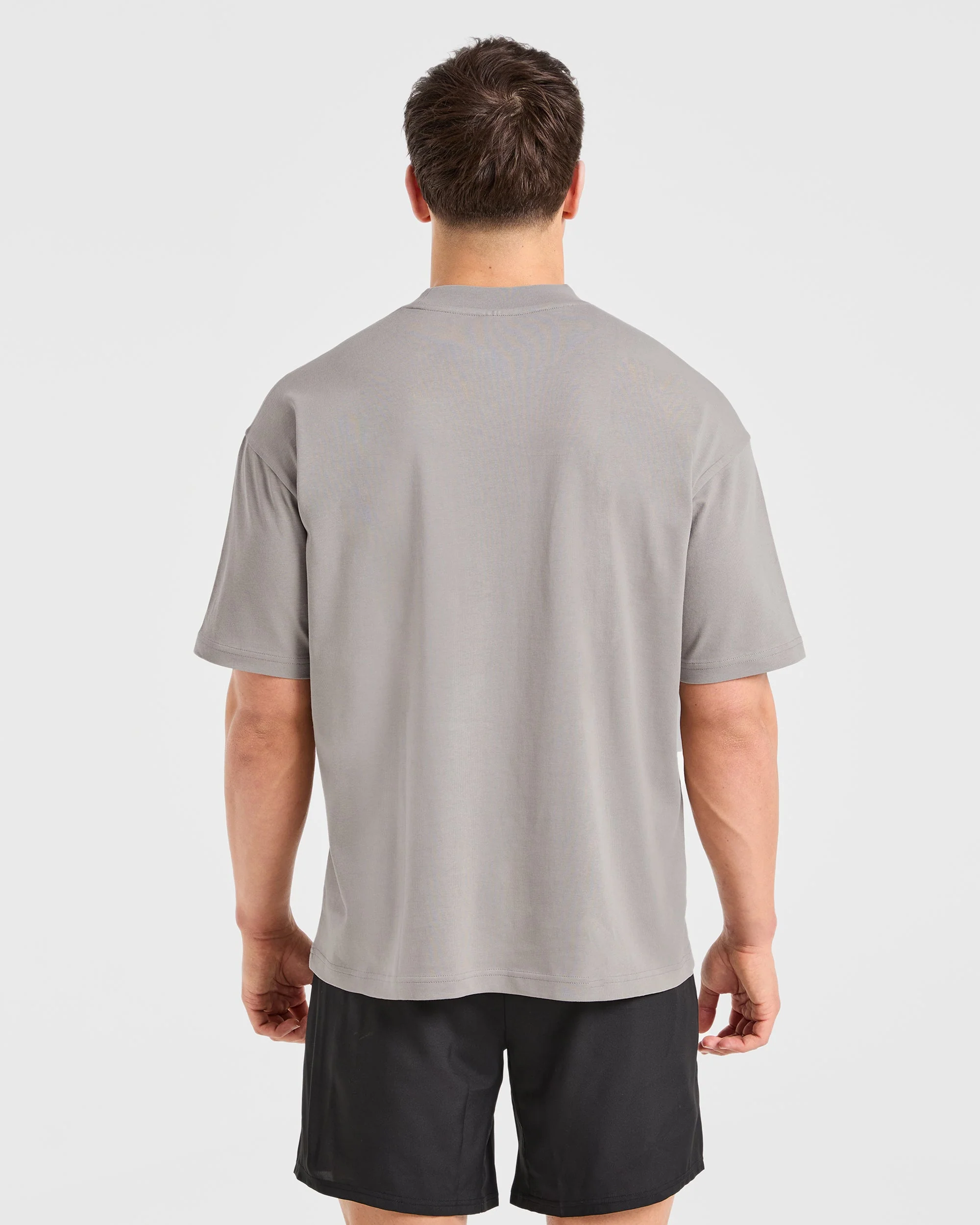 Sports Club Dot Oversized T Shirt - Cloud Grey - Image 2