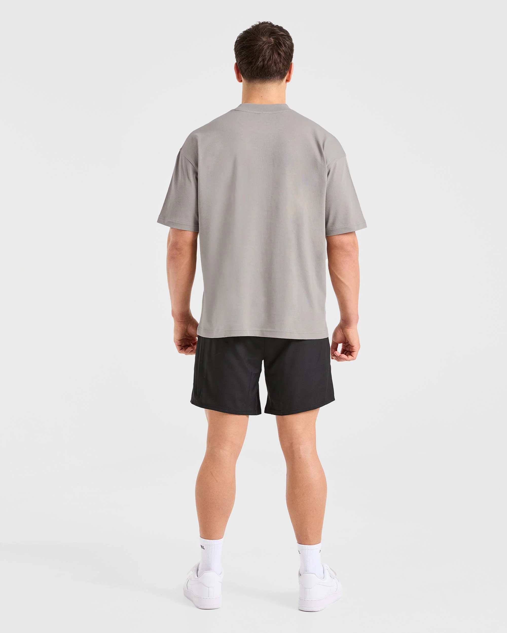 Sports Club Dot Oversized T Shirt - Cloud Grey - Image 4
