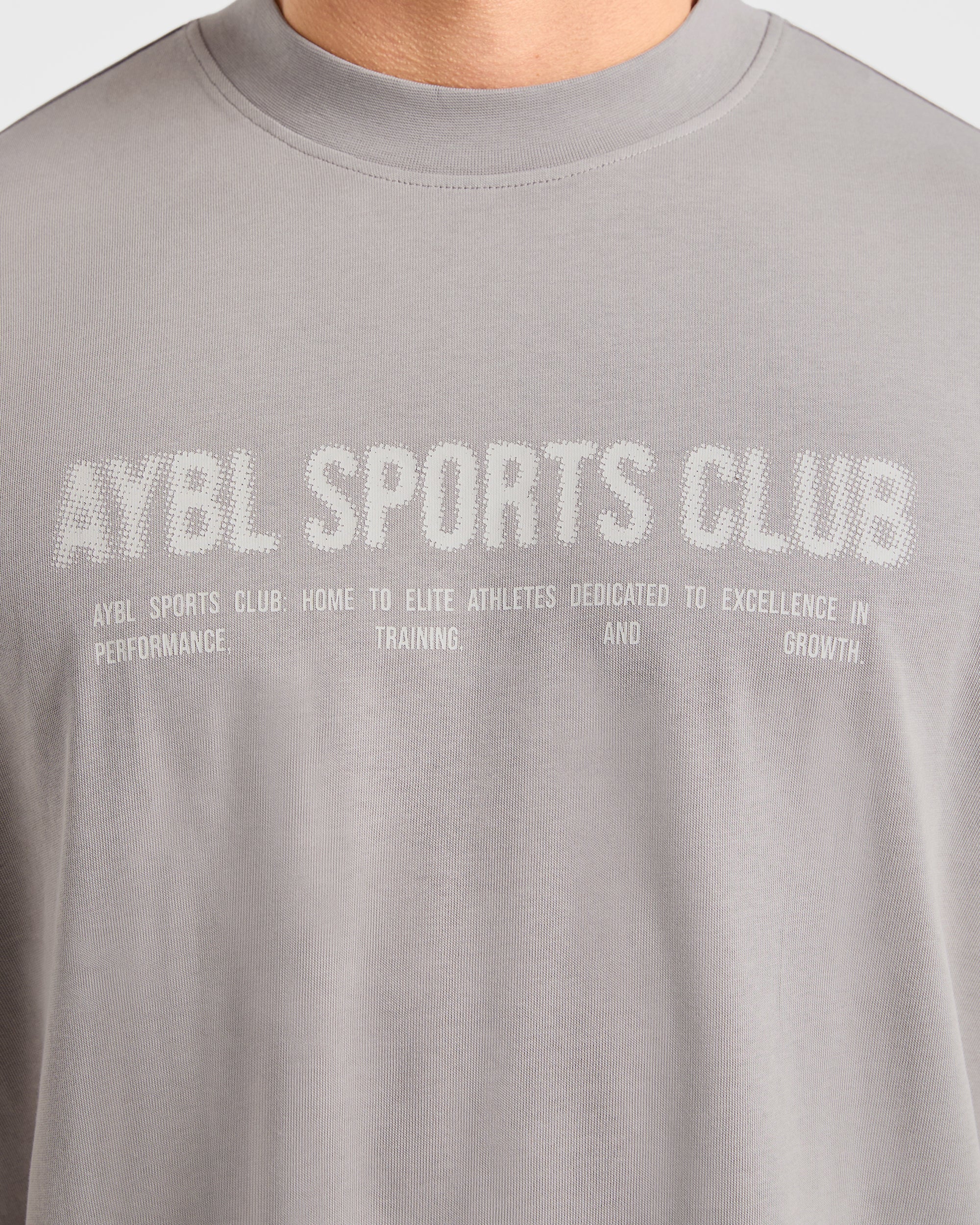 Sports Club Dot Oversized T Shirt - Cloud Grey - Image 5