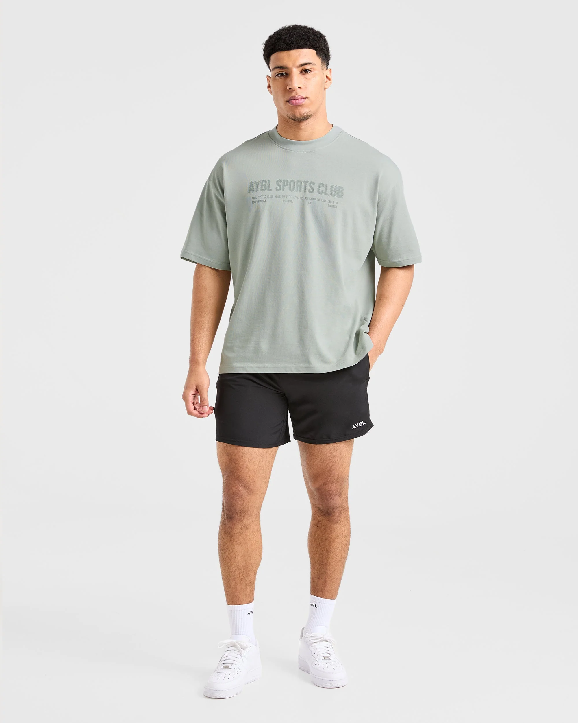 Sports Club Dot Oversized T Shirt - Green Mist - Image 3