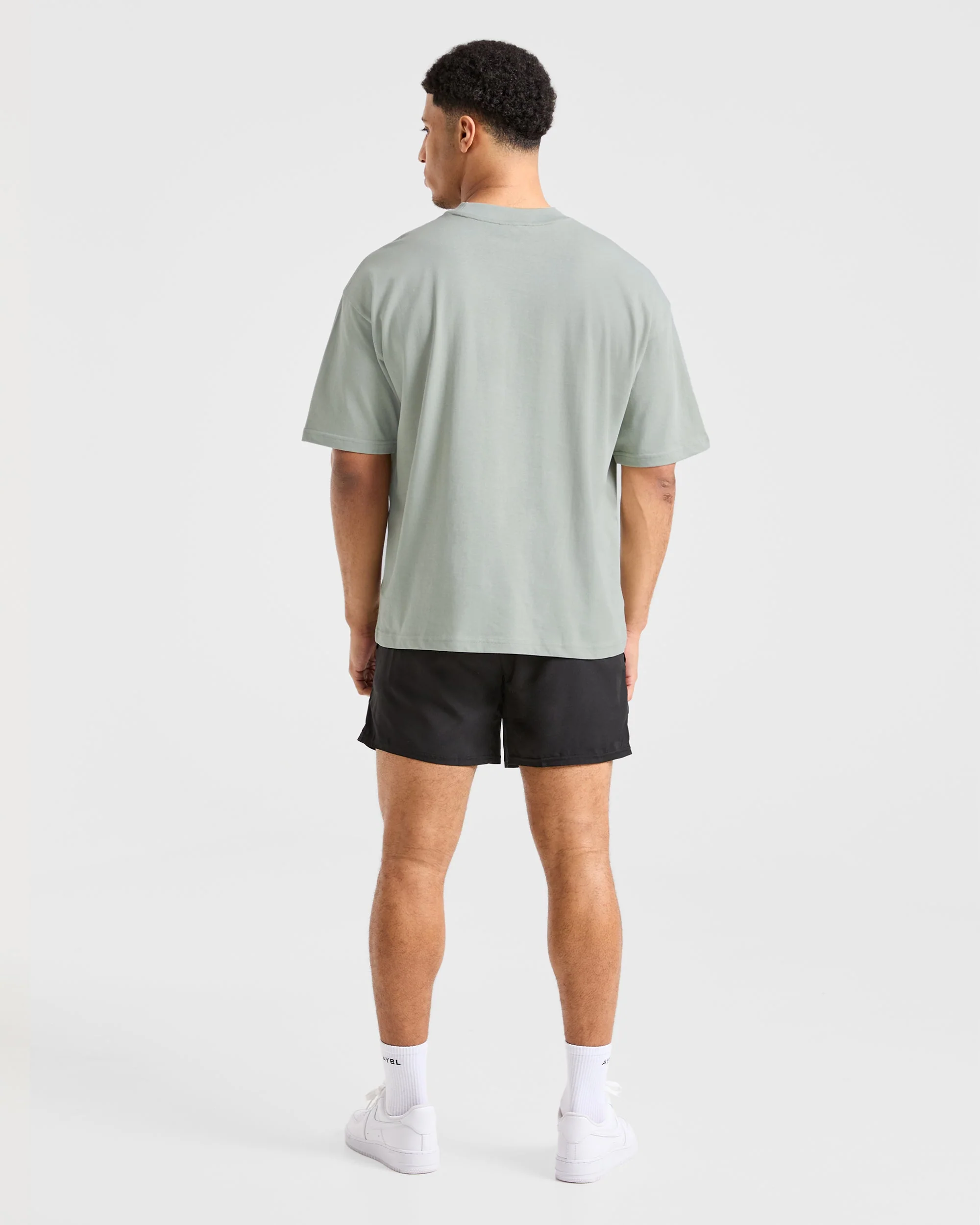 Sports Club Dot Oversized T Shirt - Green Mist - Image 4